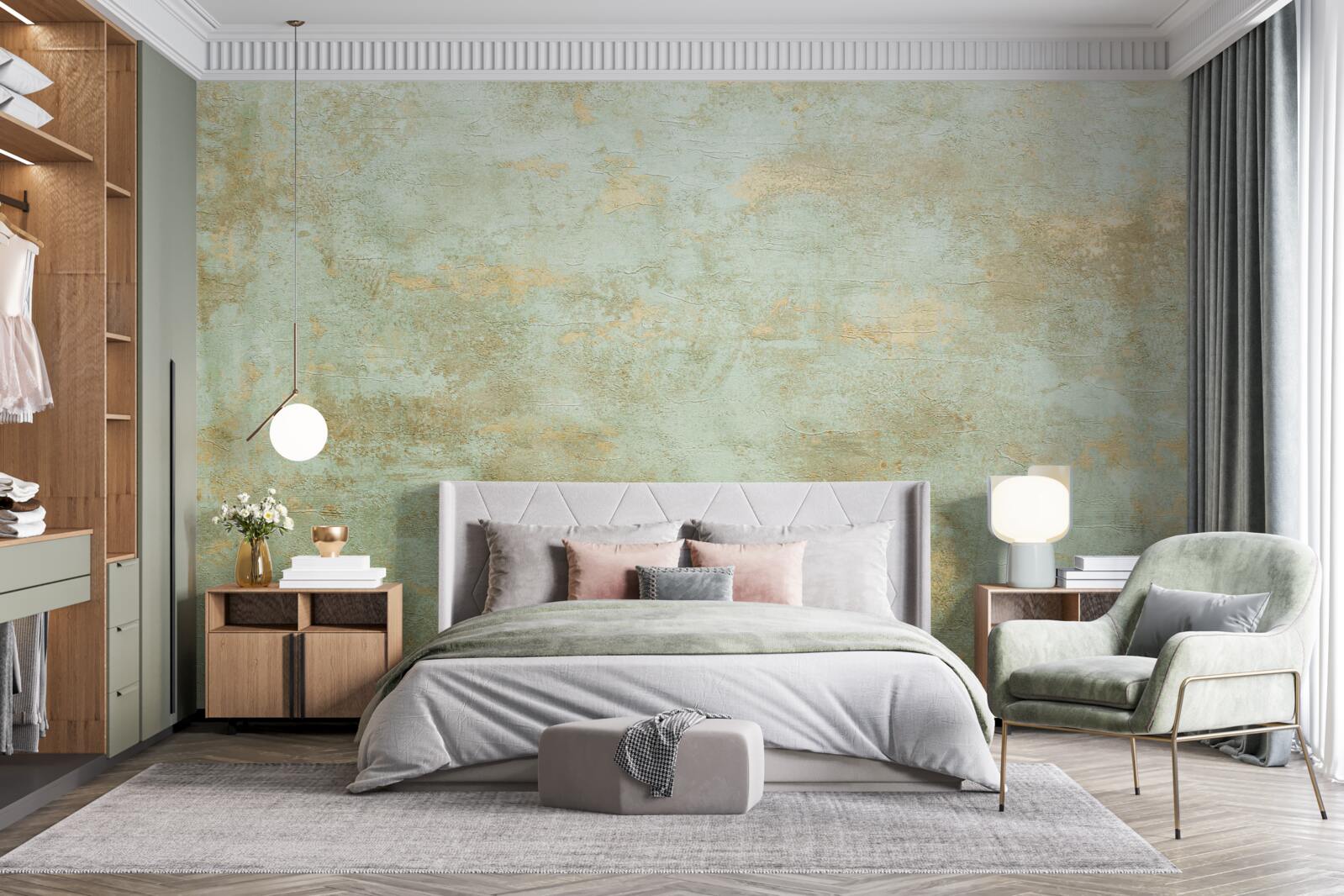 Fototapeta zlatá s kaki