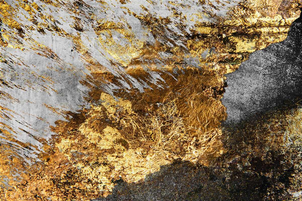 Fototapeta prírodný kameň pokrytý zlatým prachom