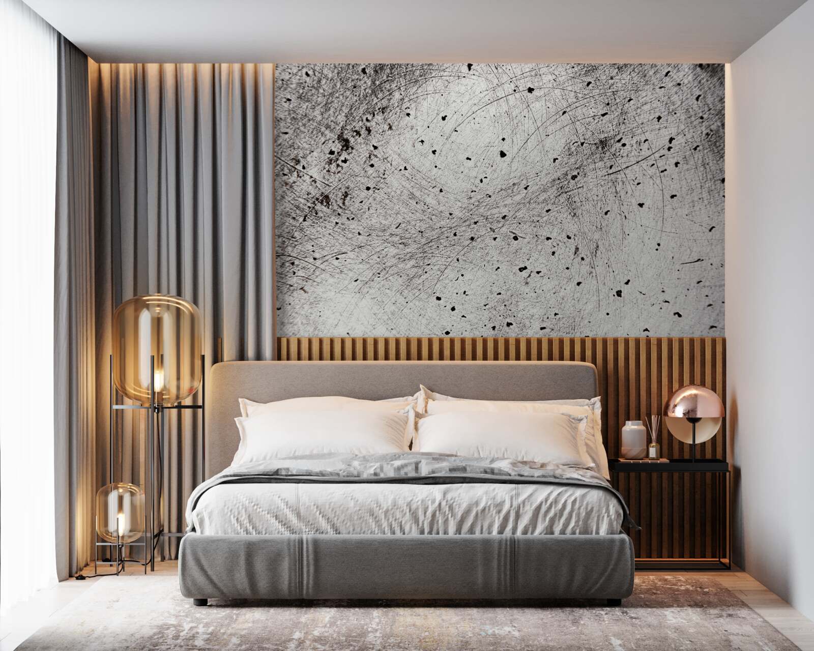 Fototapeta tmavosivý betón