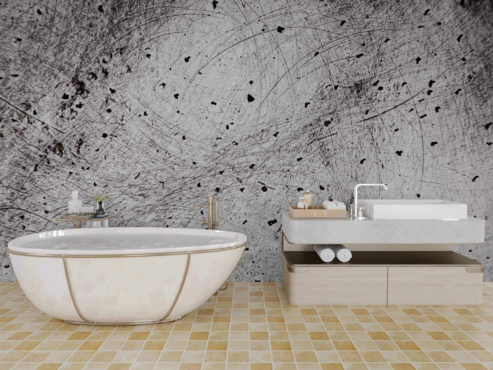 Fototapeta tmavosivý betón