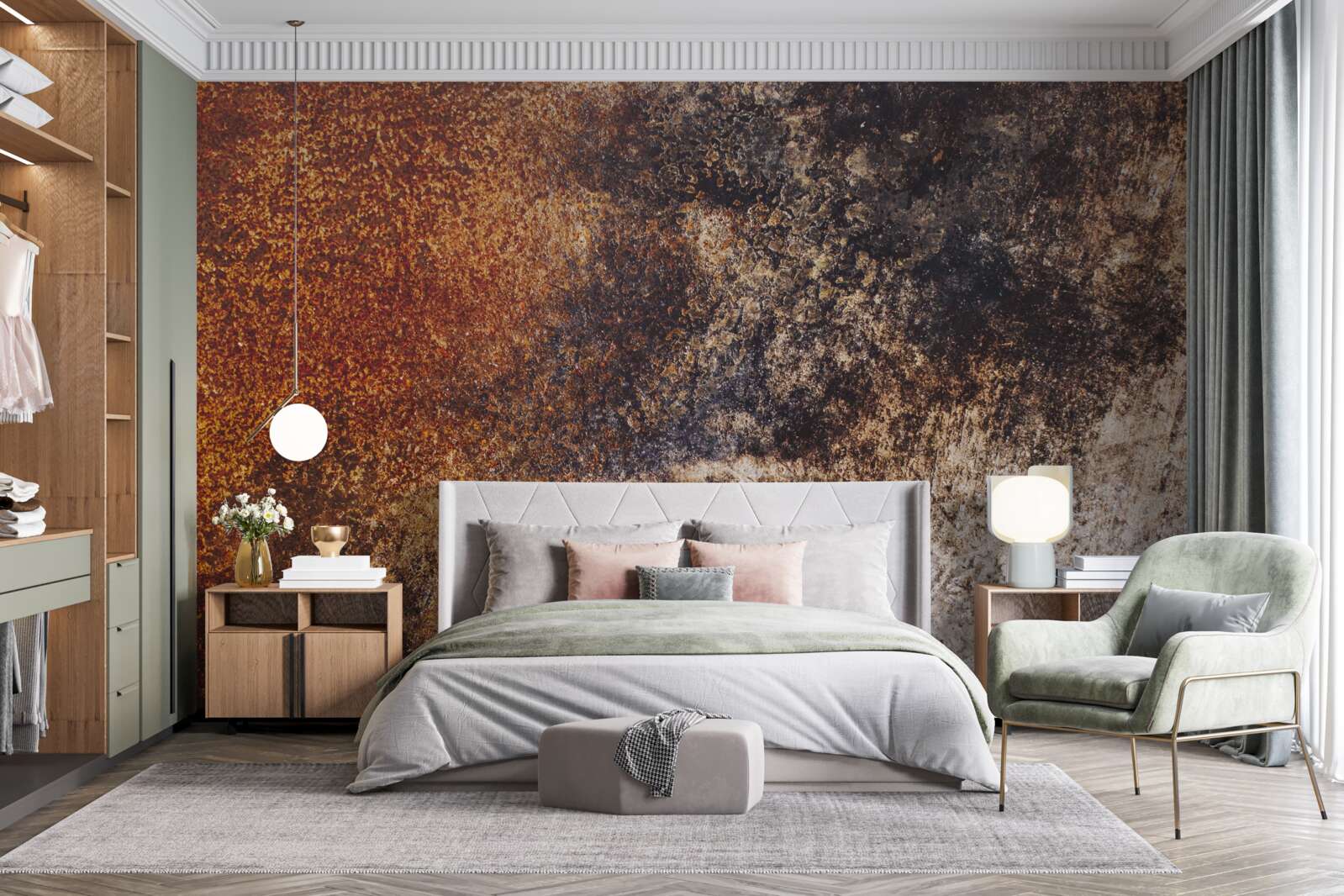 Fototapeta pozadie s hrdzavým grunge odtieňom