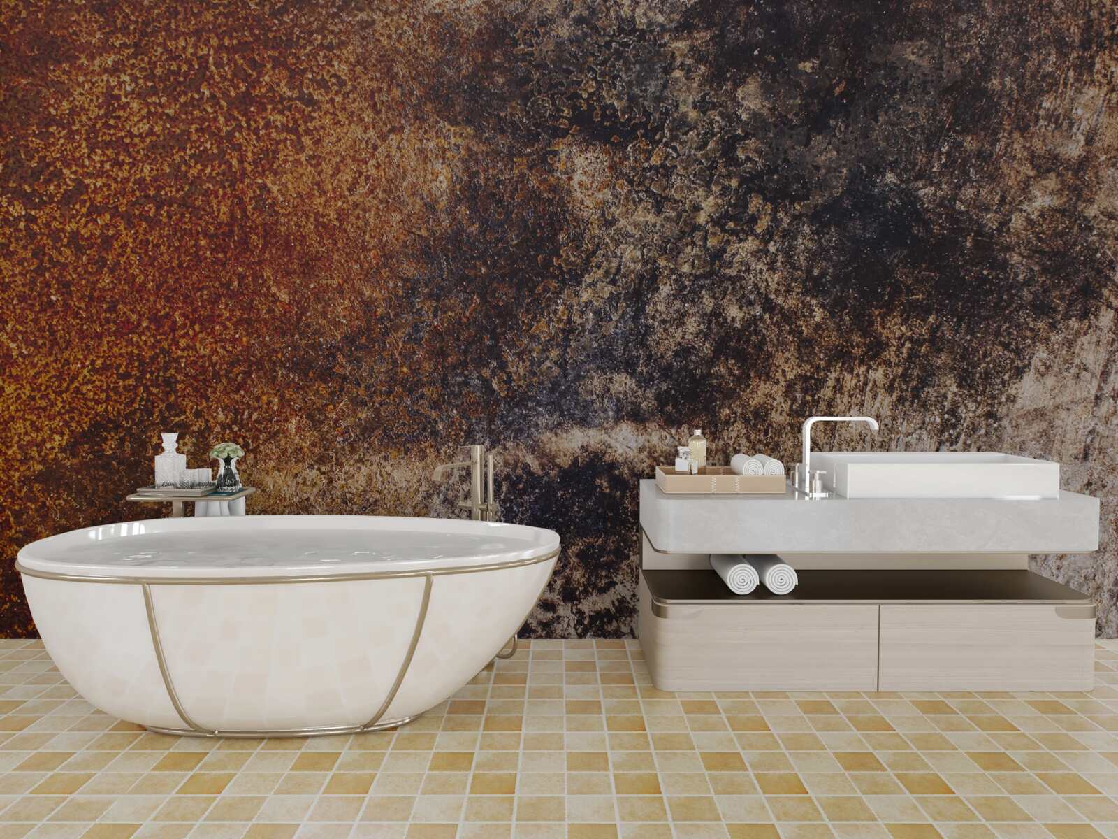 Fototapeta pozadie s hrdzavým grunge odtieňom