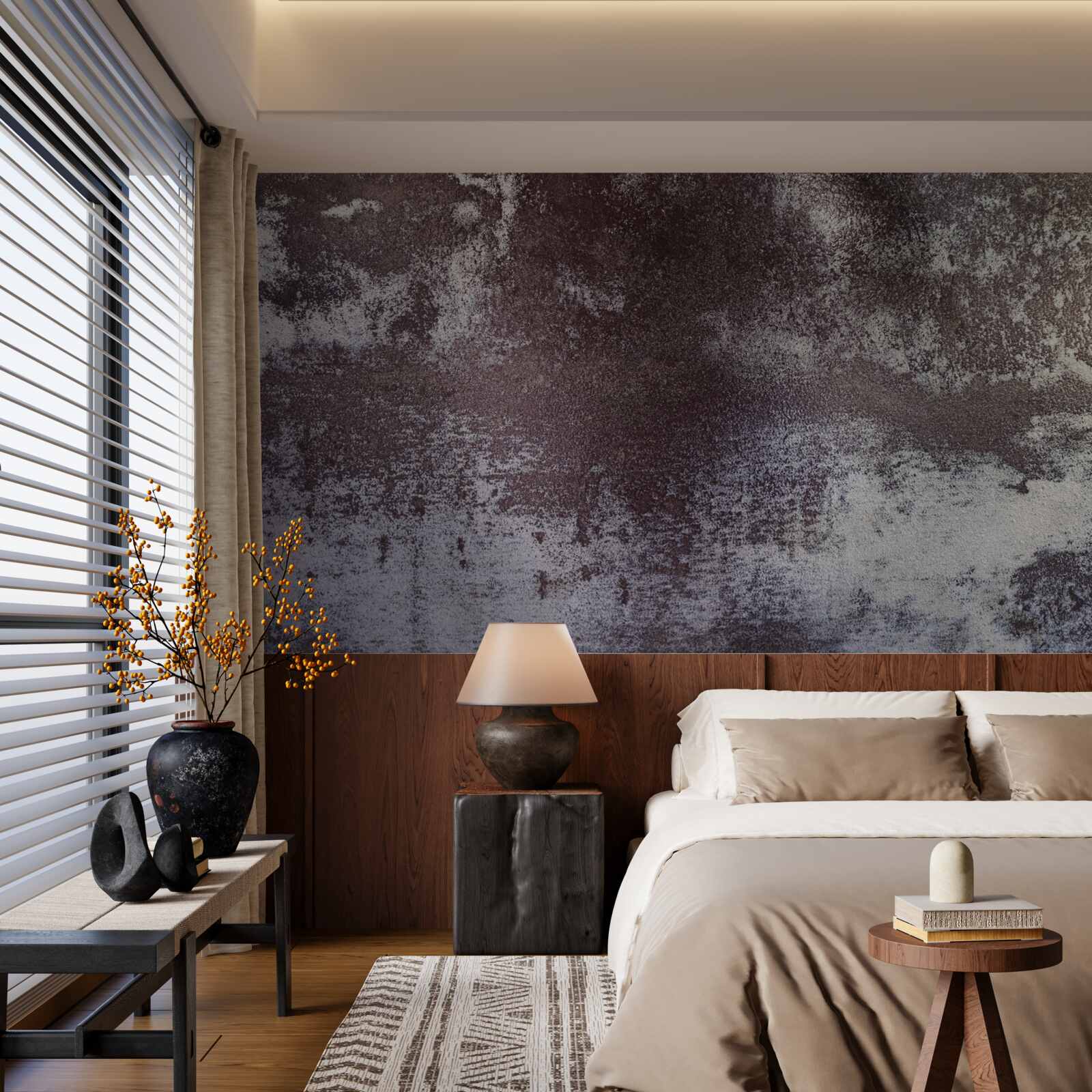 Fototapeta šedý kov vo vintage štýle