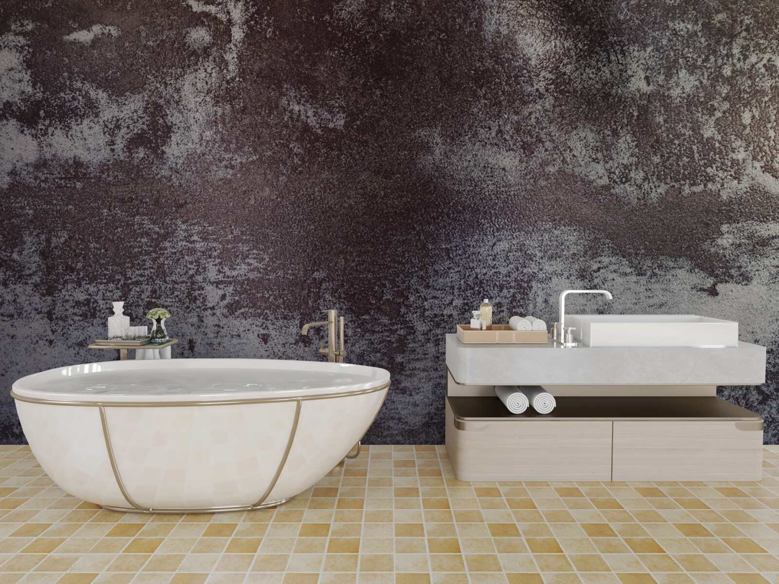 Fototapeta šedý kov vo vintage štýle