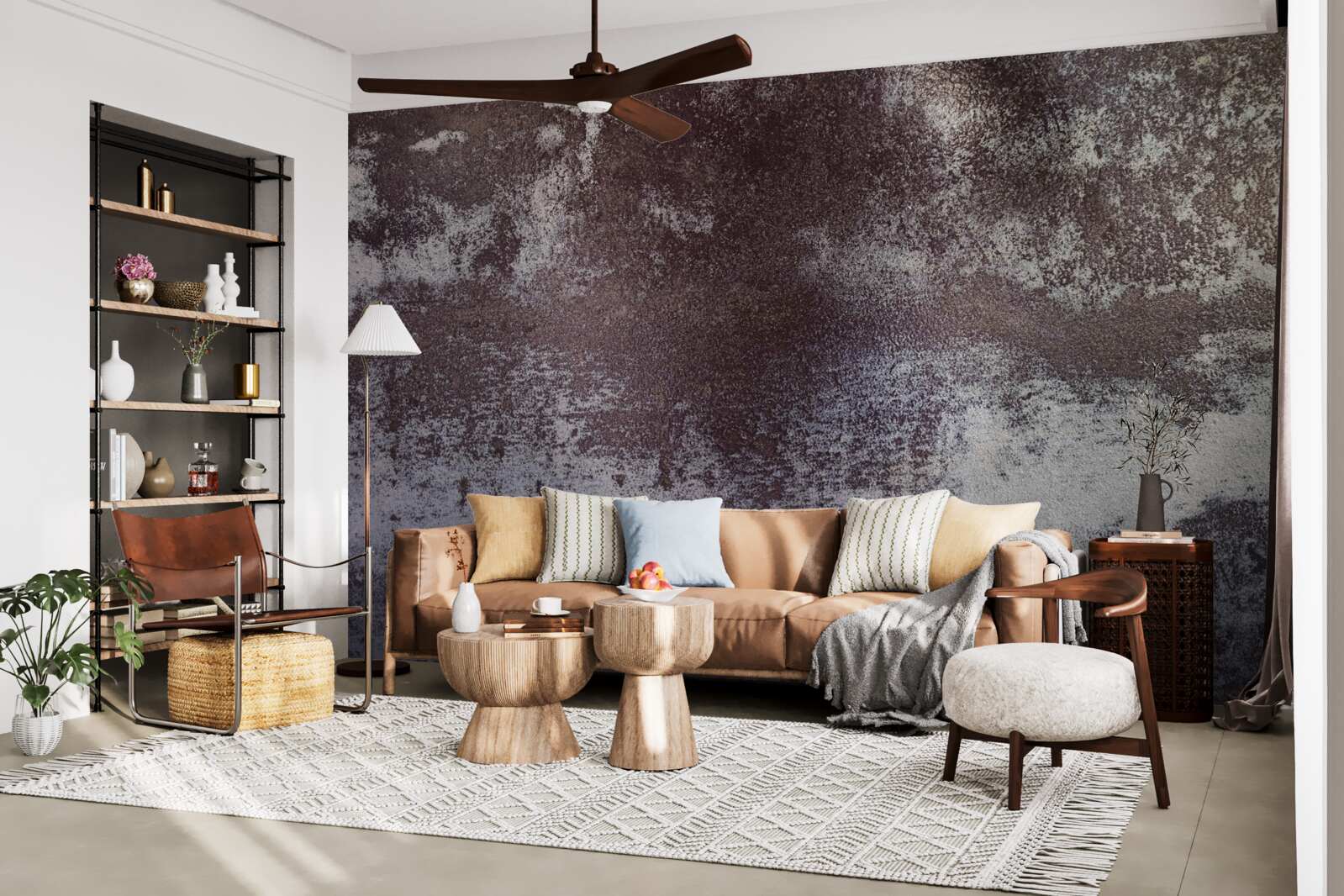 Fototapeta šedý kov vo vintage štýle