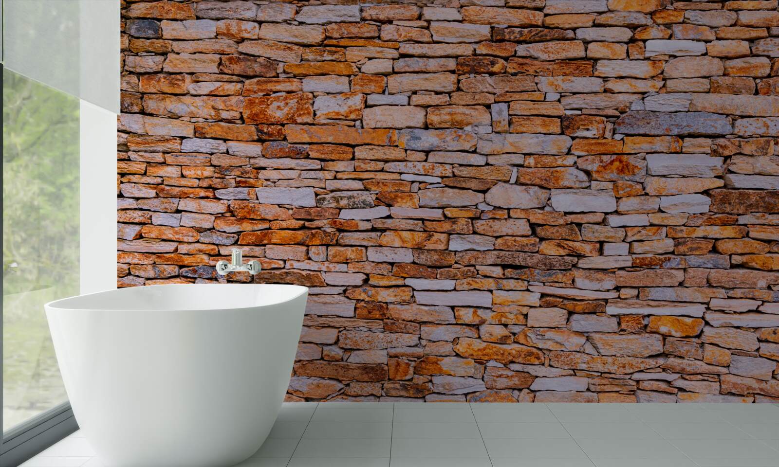 Fototapeta podlhovastý hnedý kamenný plot