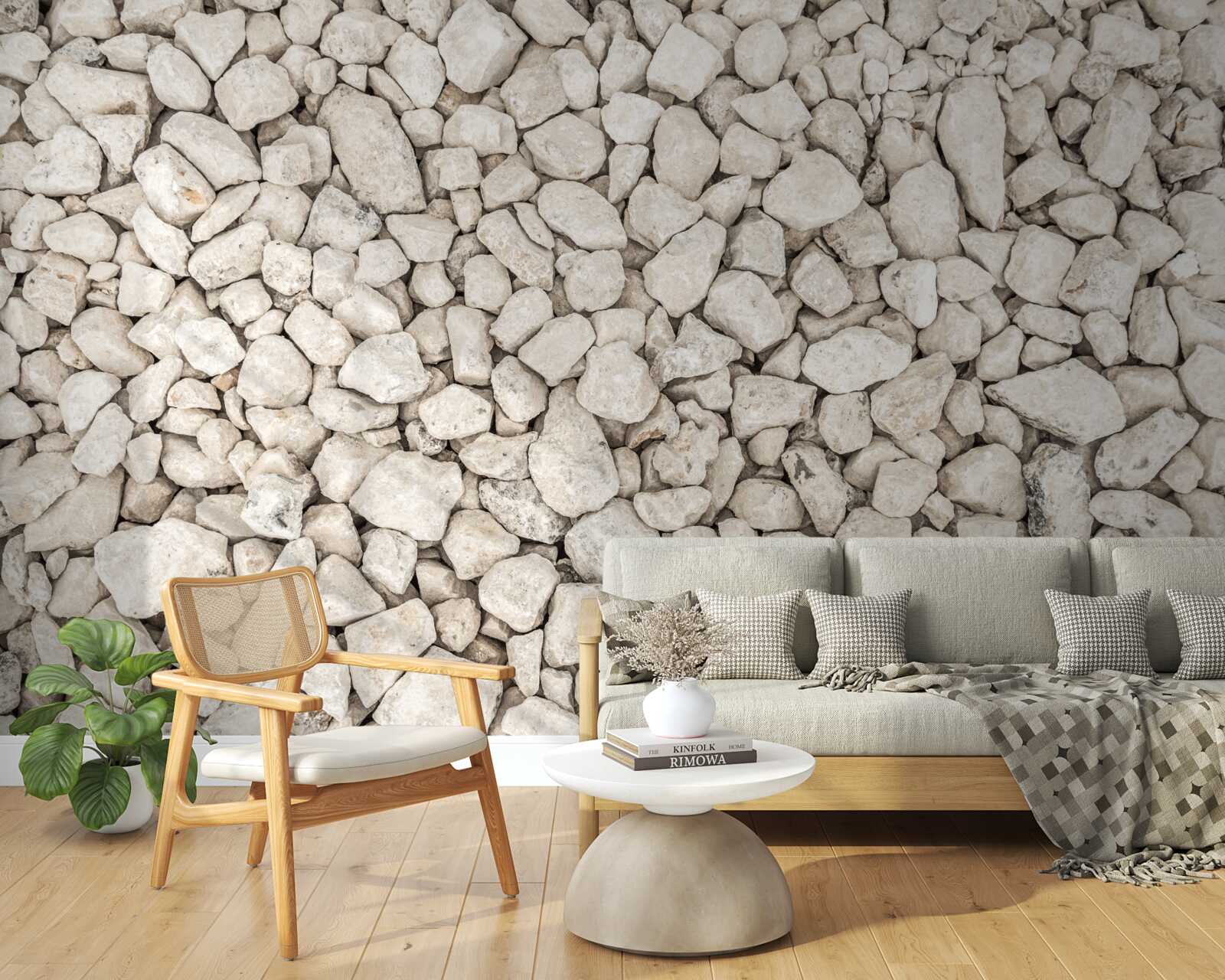 Fototapeta Biely štrk rôznych veľkostí