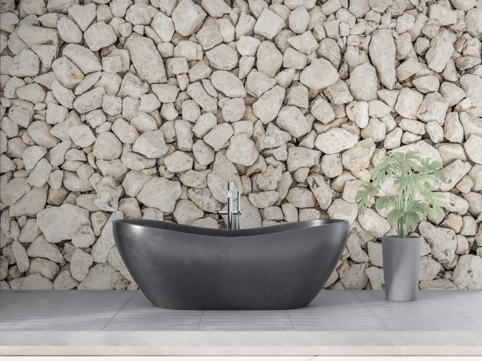 Fototapeta Biely štrk rôznych veľkostí