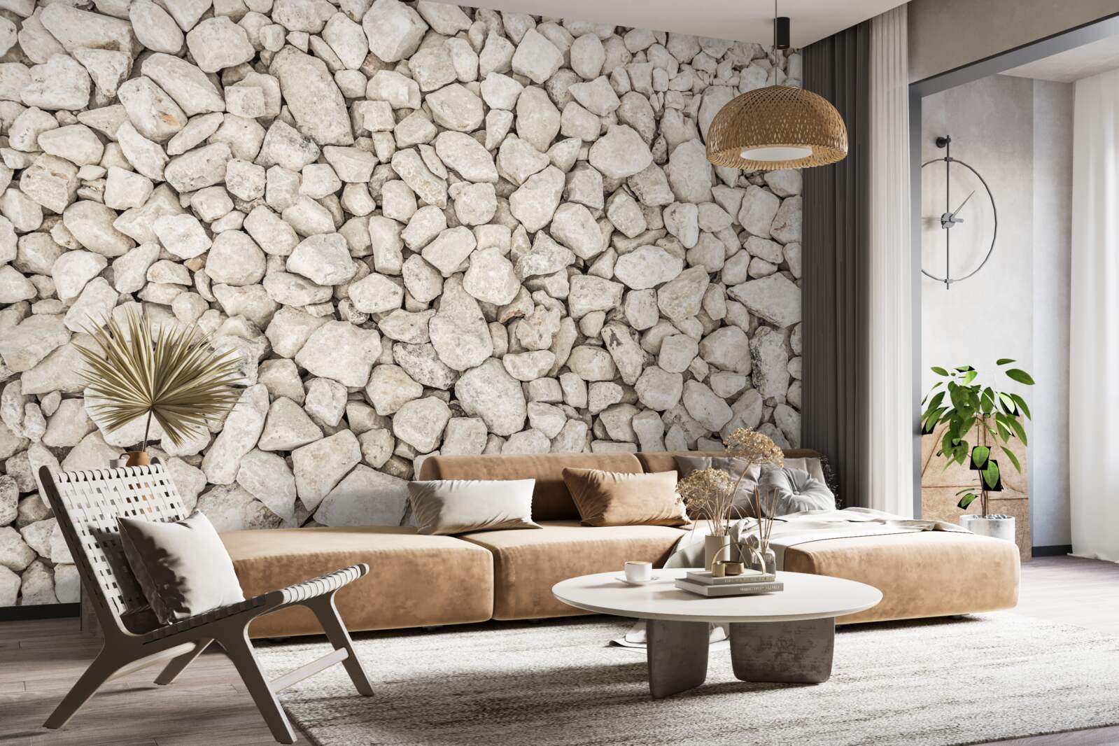 Fototapeta Biely štrk rôznych veľkostí