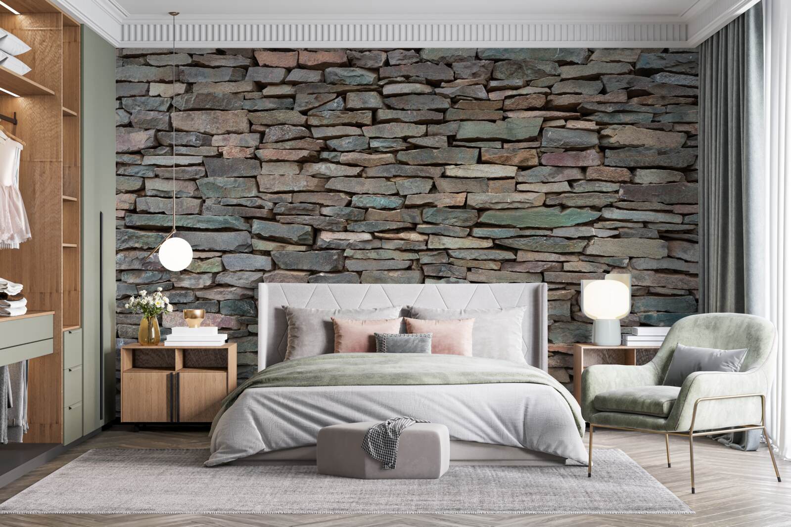 Fototapeta pozdĺžne stohovanie kameňa