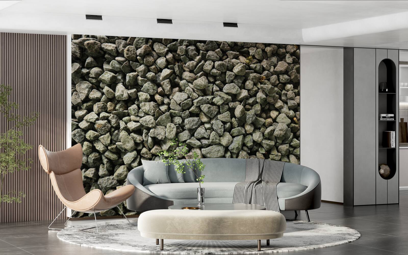 Fototapeta štrkový múr