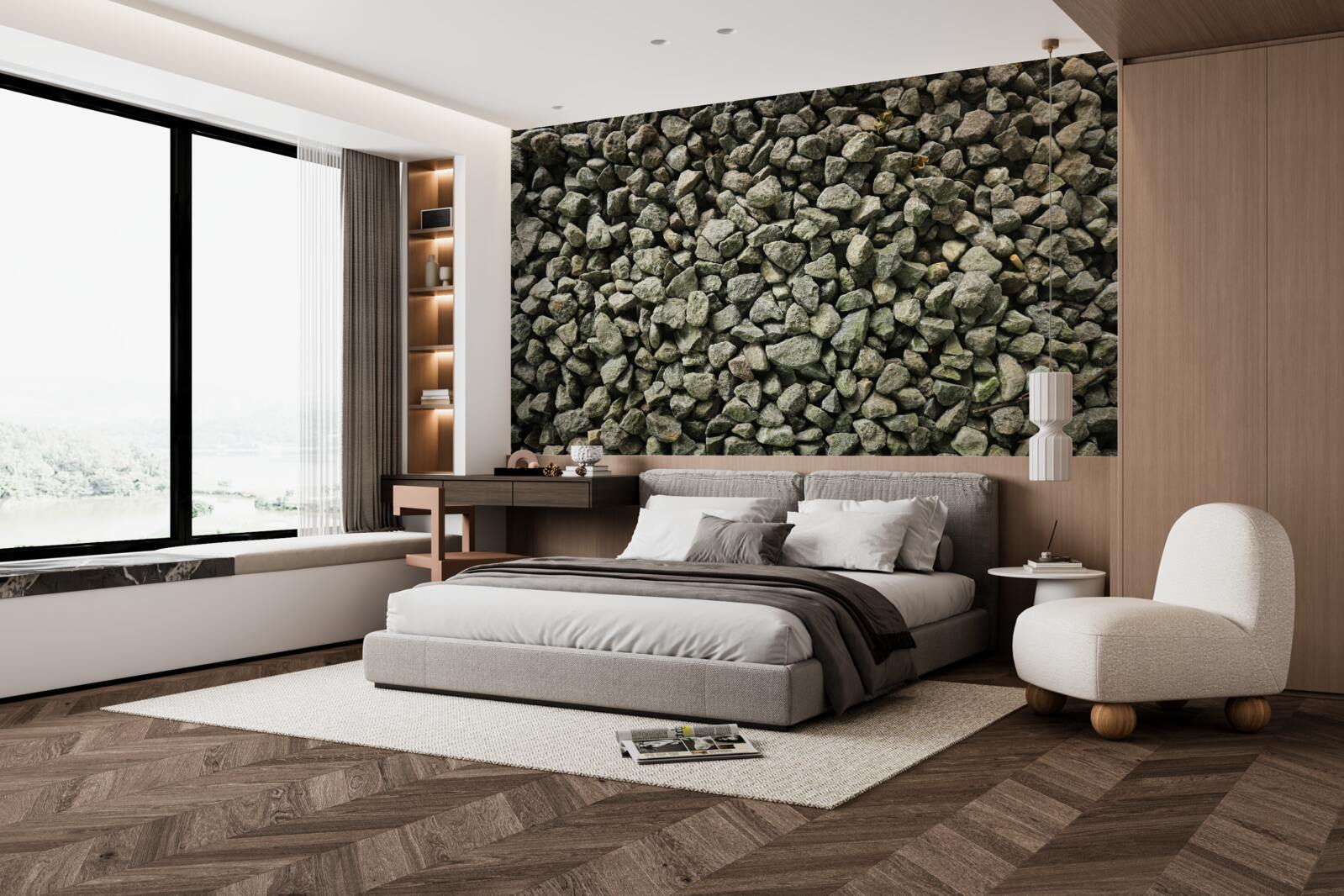 Fototapeta štrkový múr