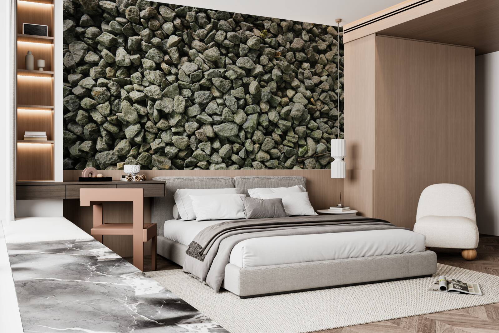 Fototapeta štrkový múr