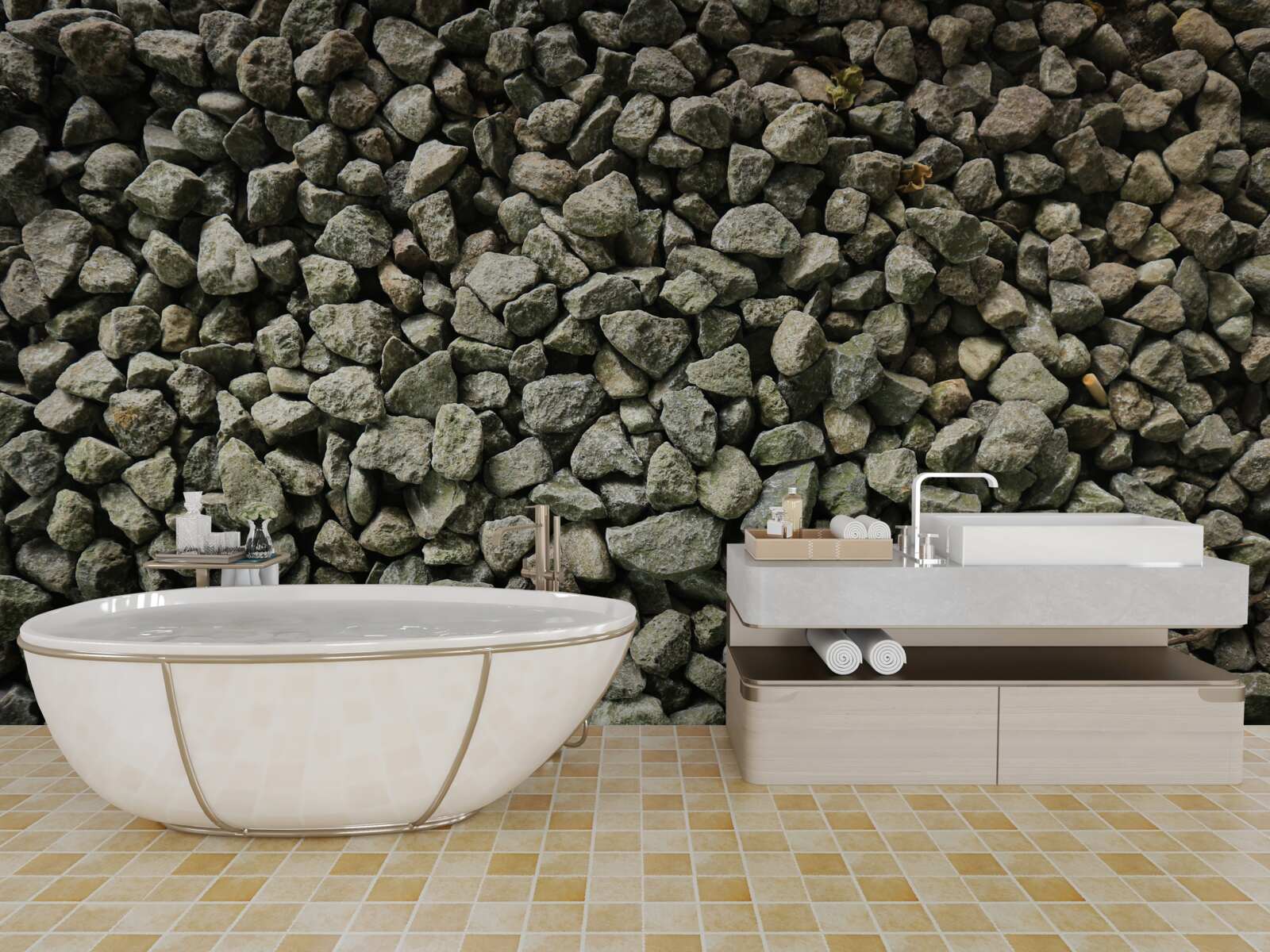 Fototapeta štrkový múr