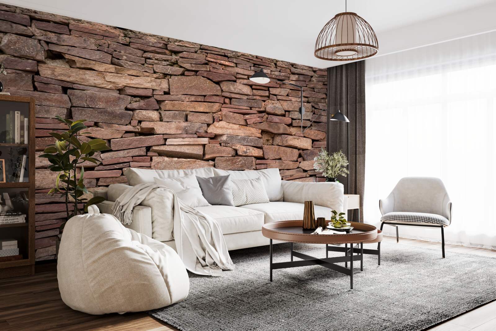 Fototapeta hnedá kamenná bariéra s nerovnomernou štruktúrou