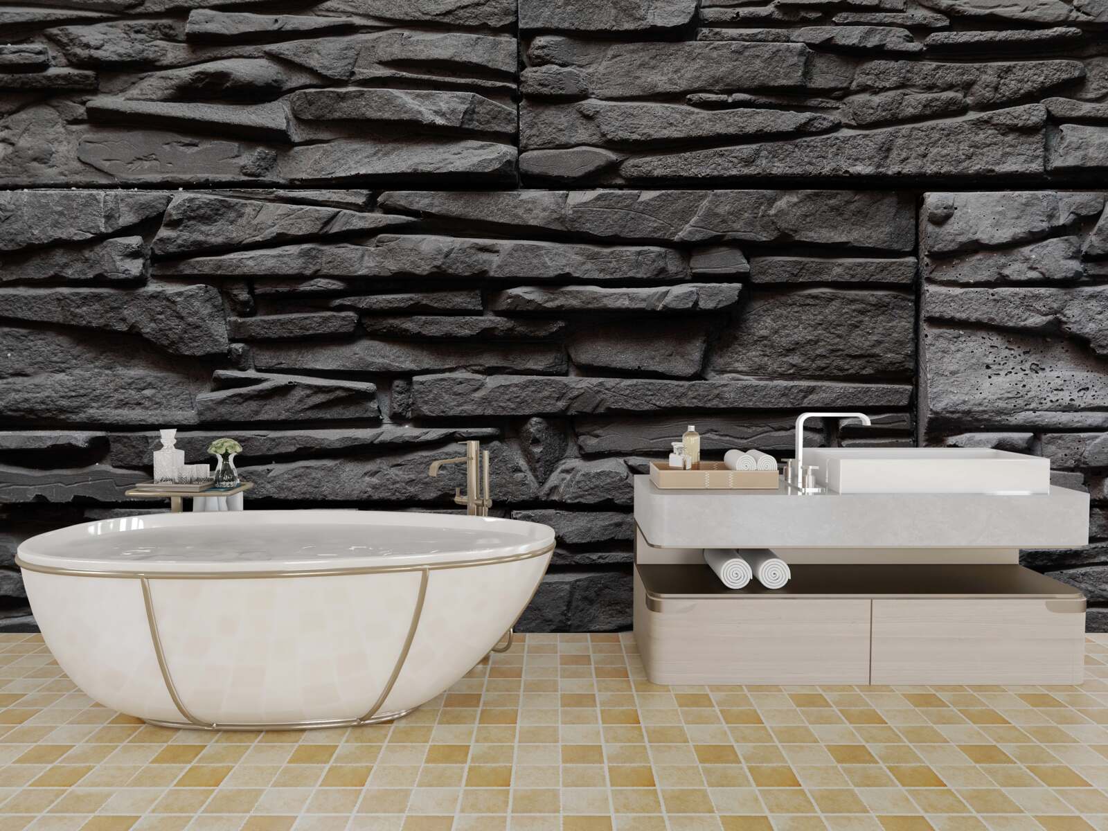 Fototapeta podlhovastý kameň s tmavosivým odtieňom