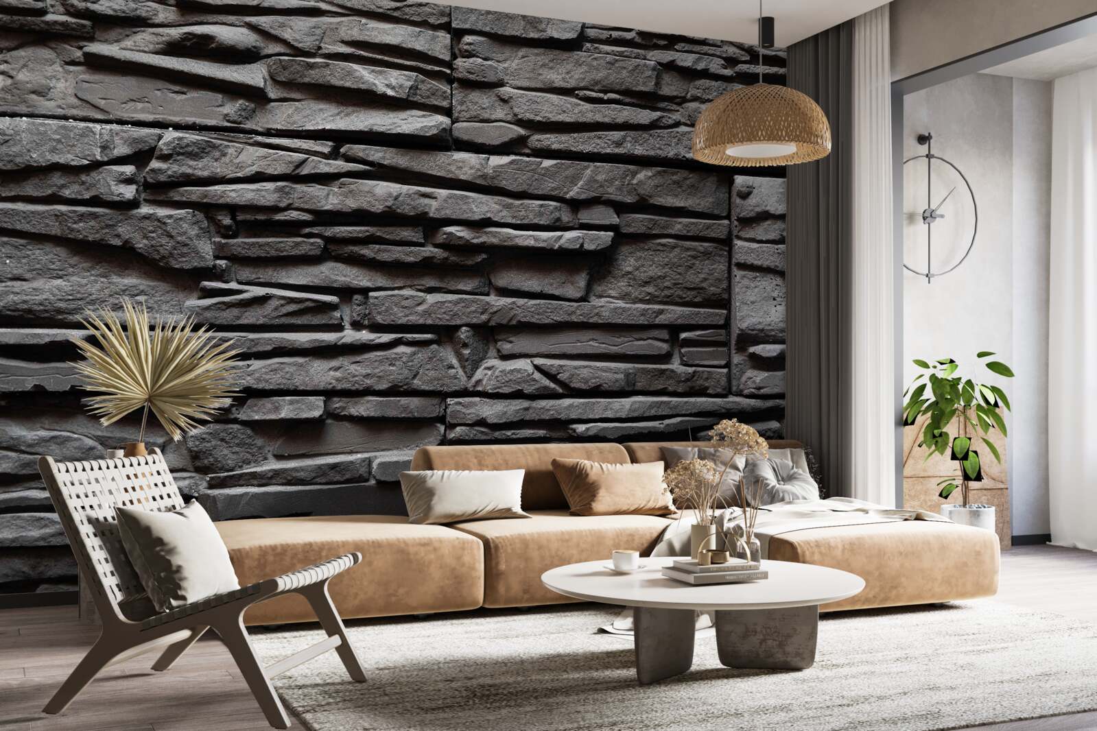 Fototapeta podlhovastý kameň s tmavosivým odtieňom