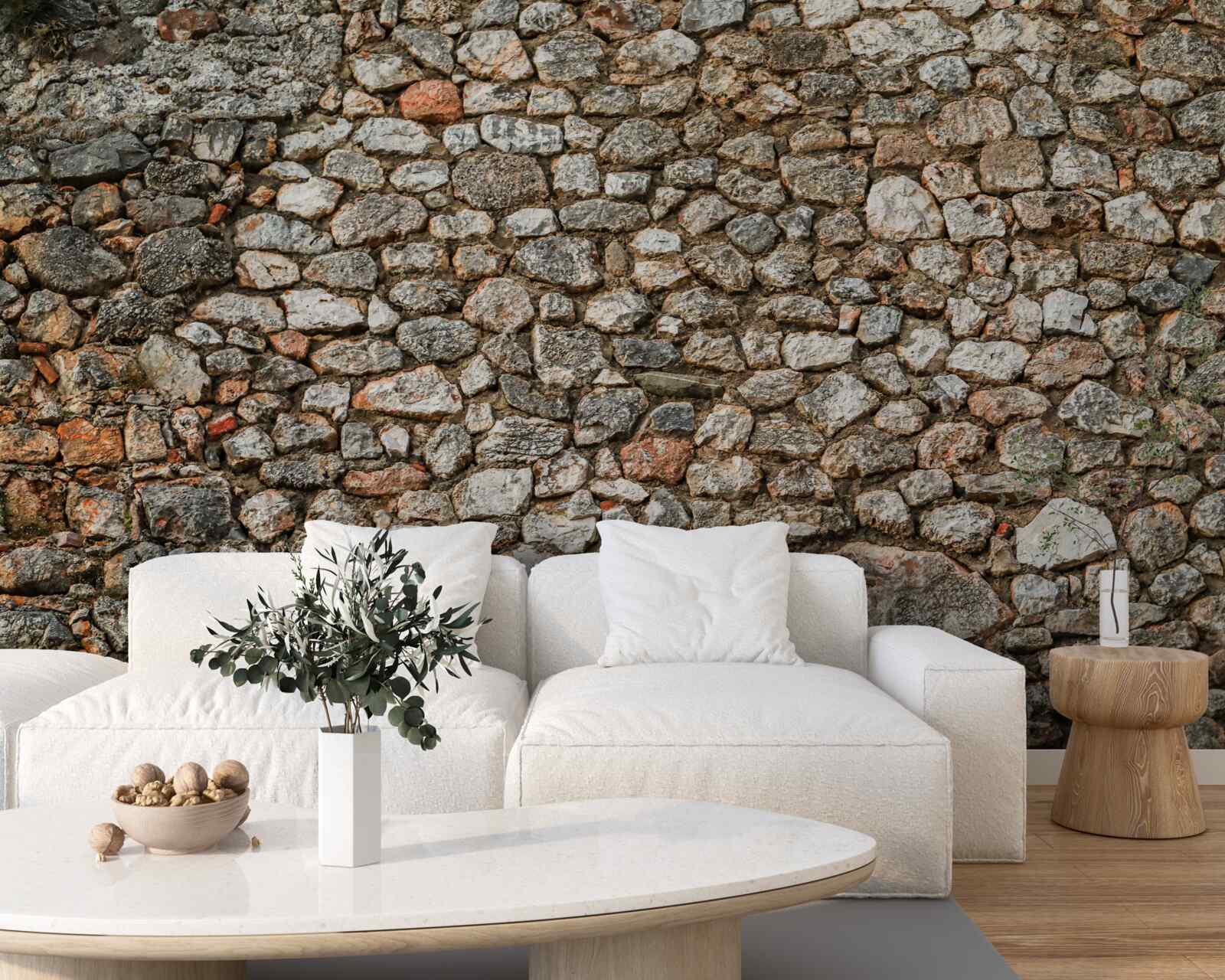 Fototapeta starodávna viacfarebná kamenná stena