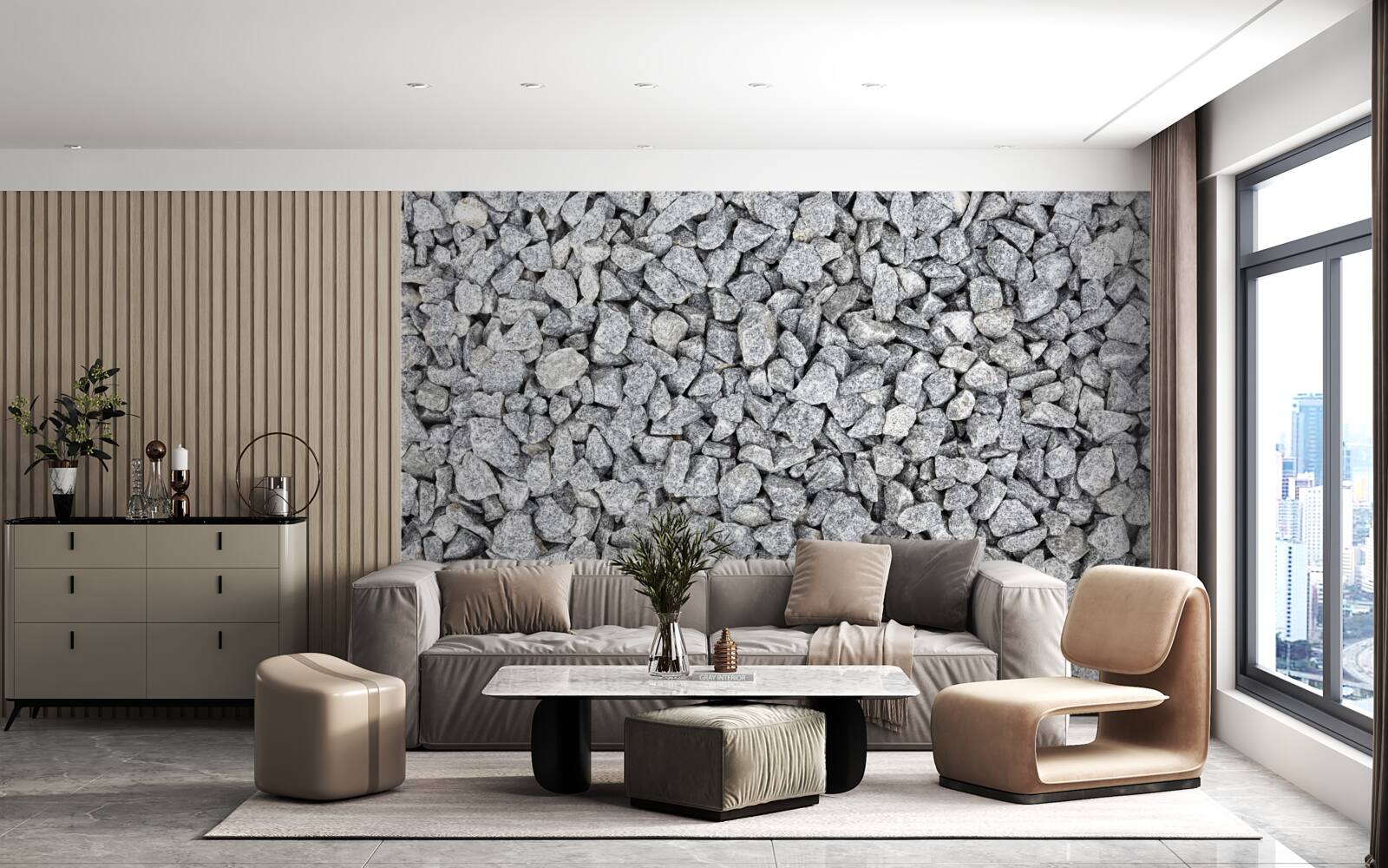 Fototapeta mramorovo-sivý drvený kameň