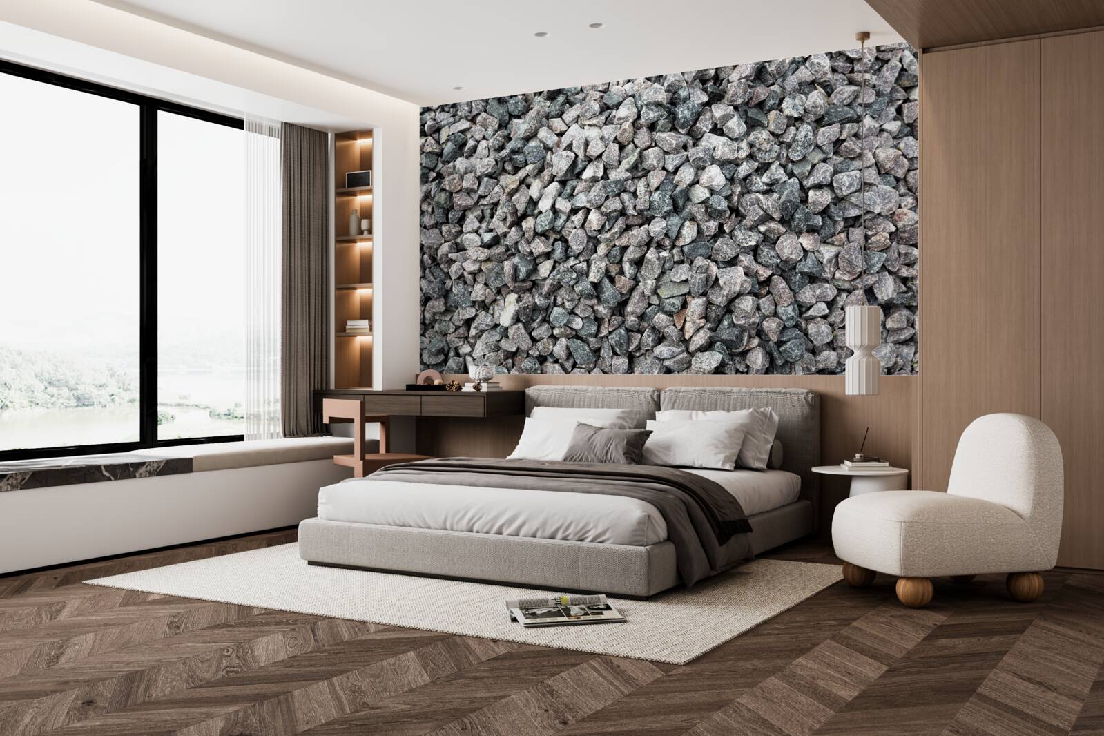 Fototapeta veľa sivých kameňov