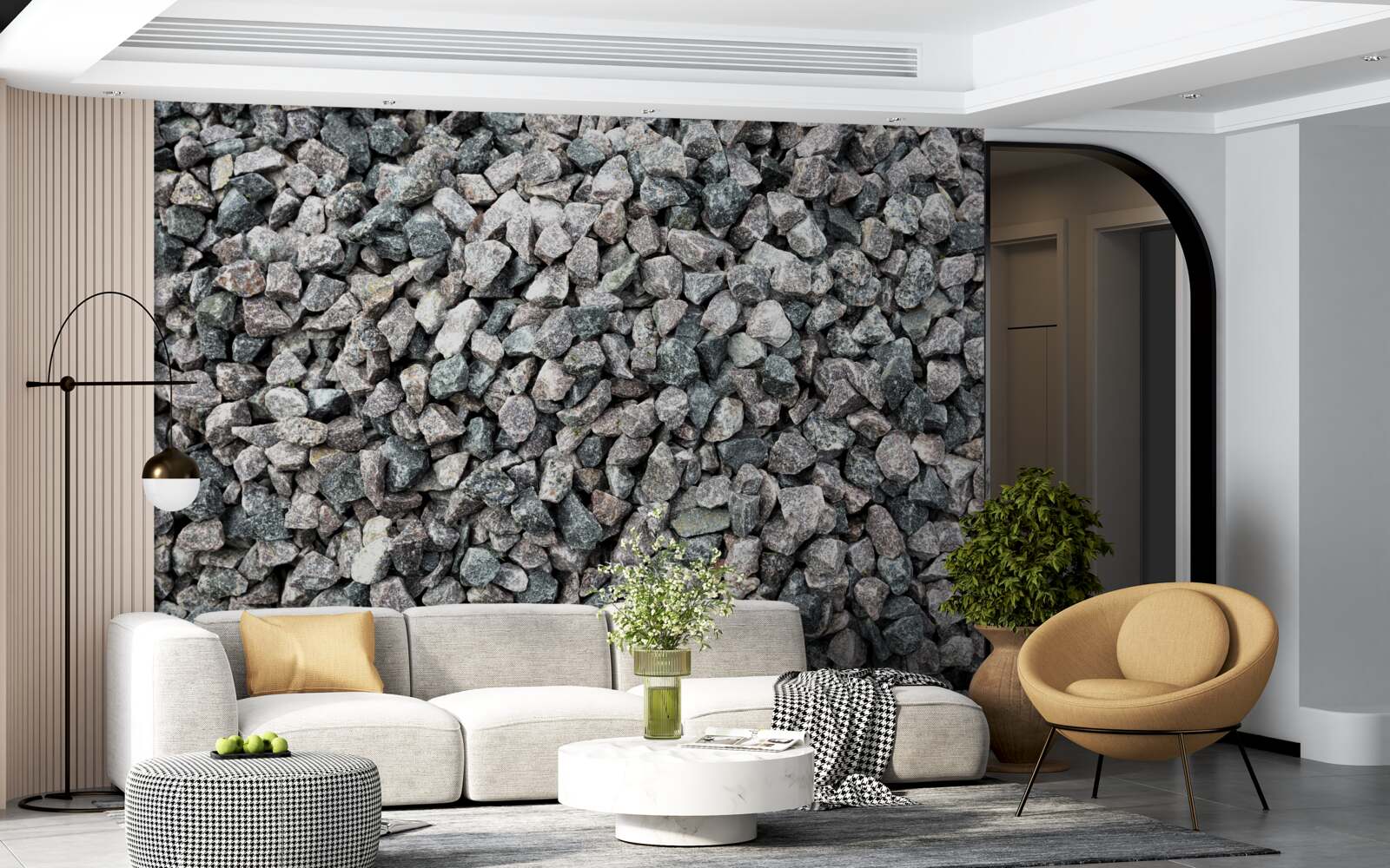 Fototapeta veľa sivých kameňov