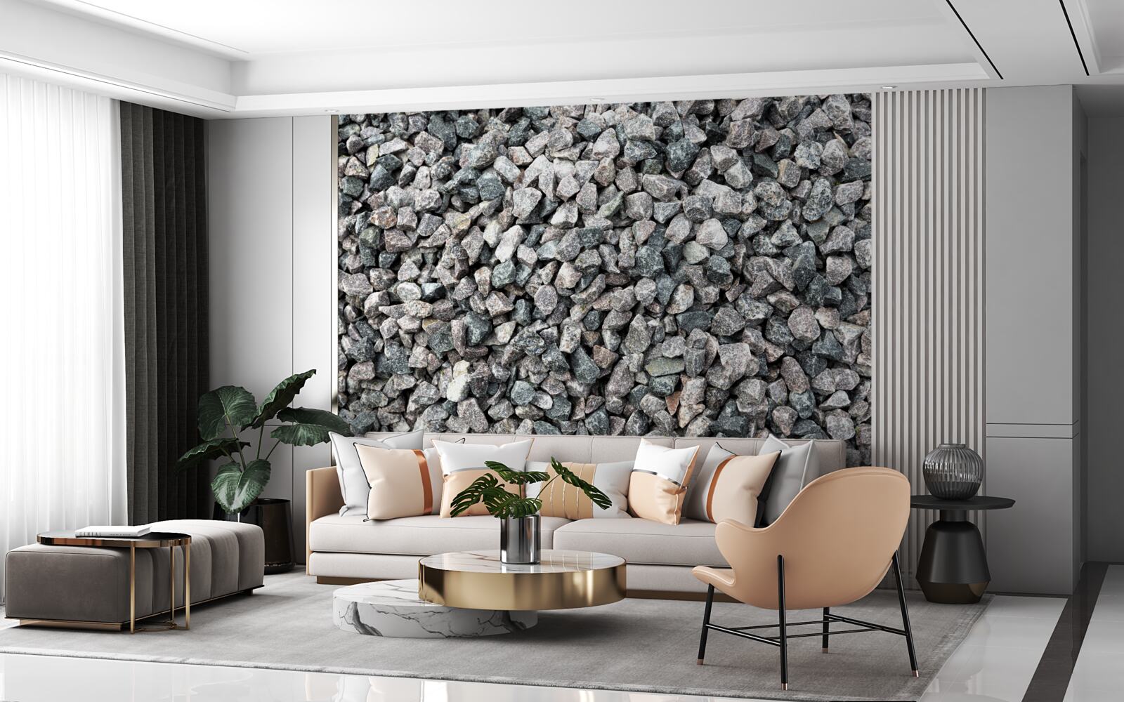 Fototapeta veľa sivých kameňov