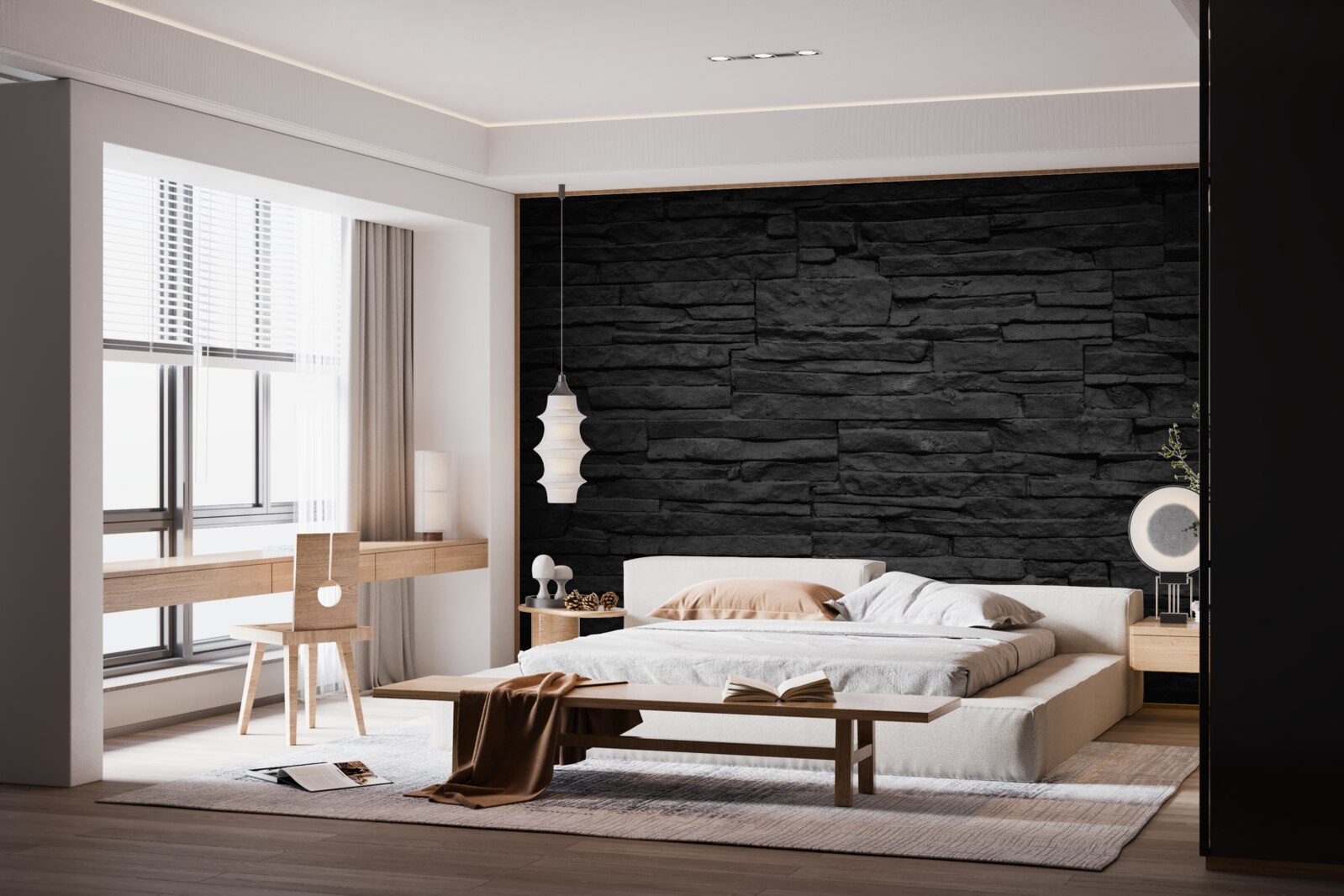 Fototapeta čierny kamenný múr