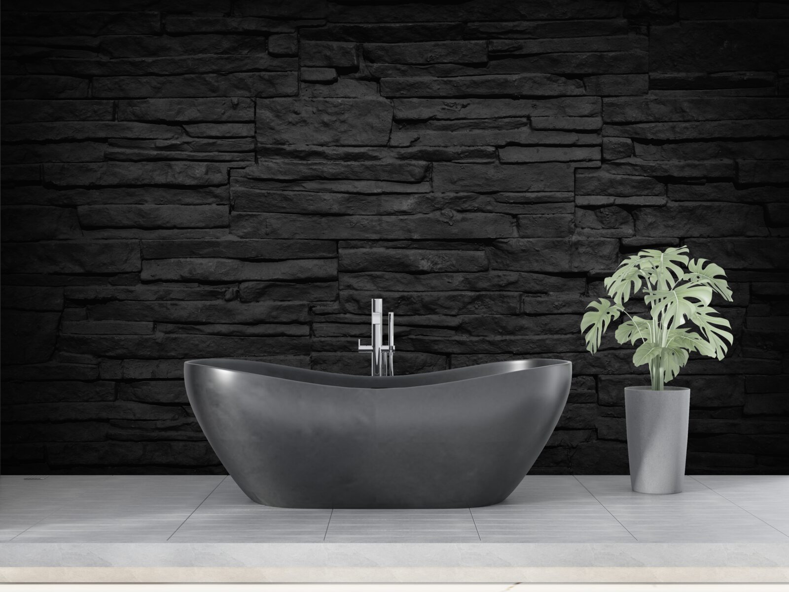 Fototapeta čierny kamenný múr