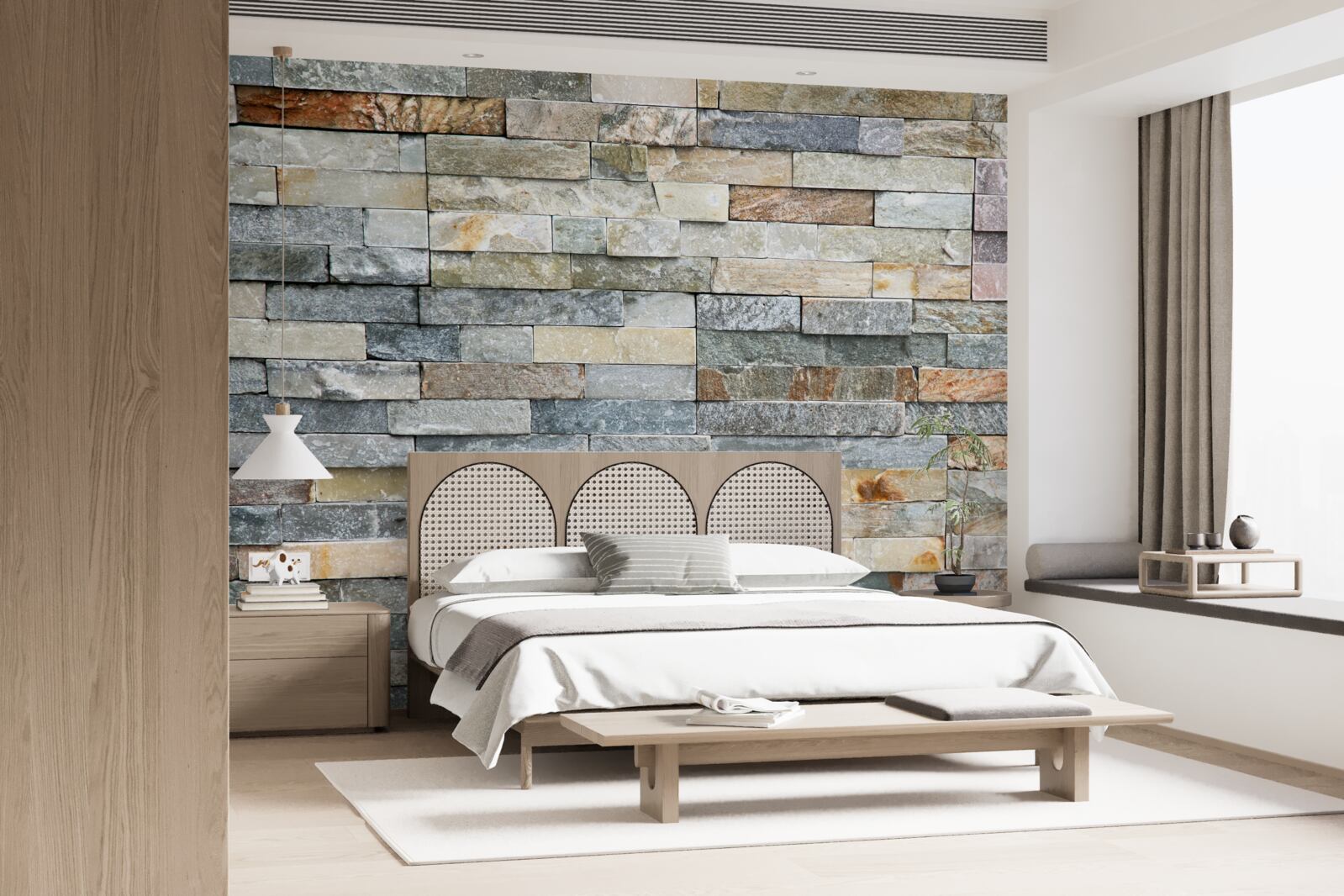 Fototapeta husia koža z viacfarebných pruhovaných blokov