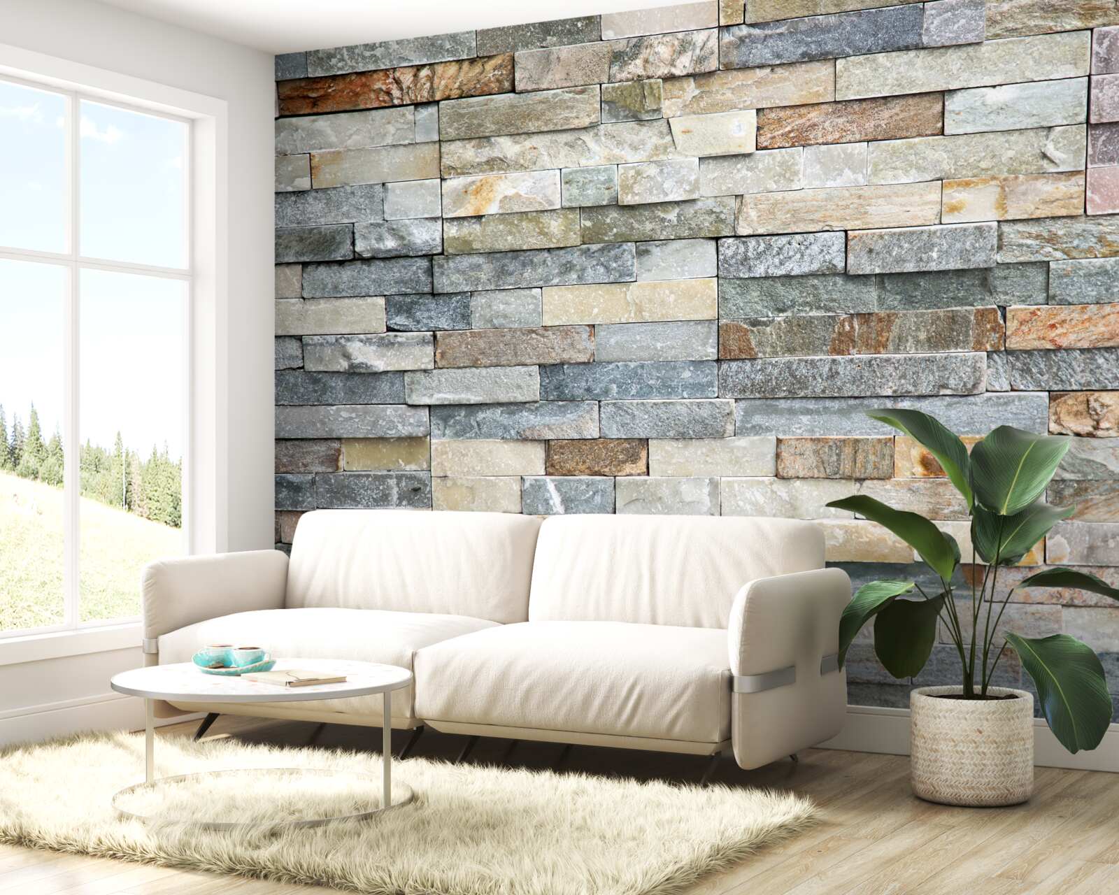 Fototapeta husia koža z viacfarebných pruhovaných blokov