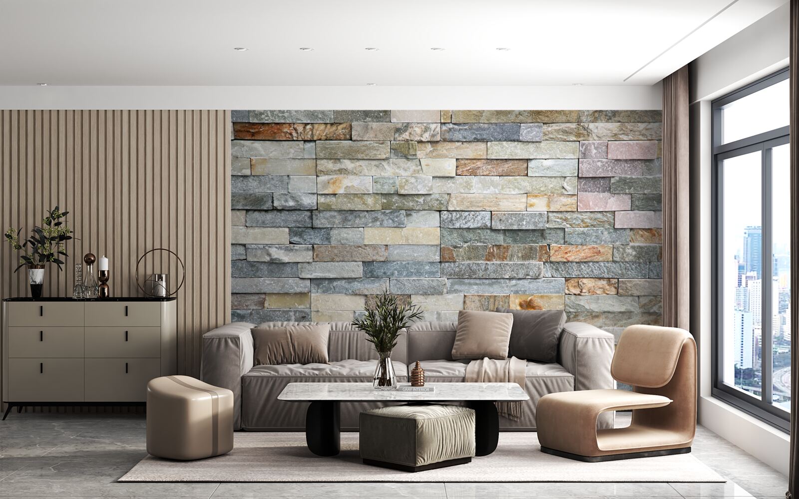 Fototapeta husia koža z viacfarebných pruhovaných blokov