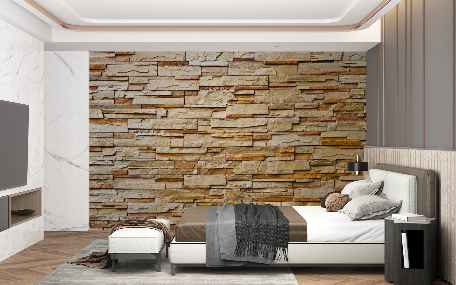 Fototapeta hnedá kamenná stena