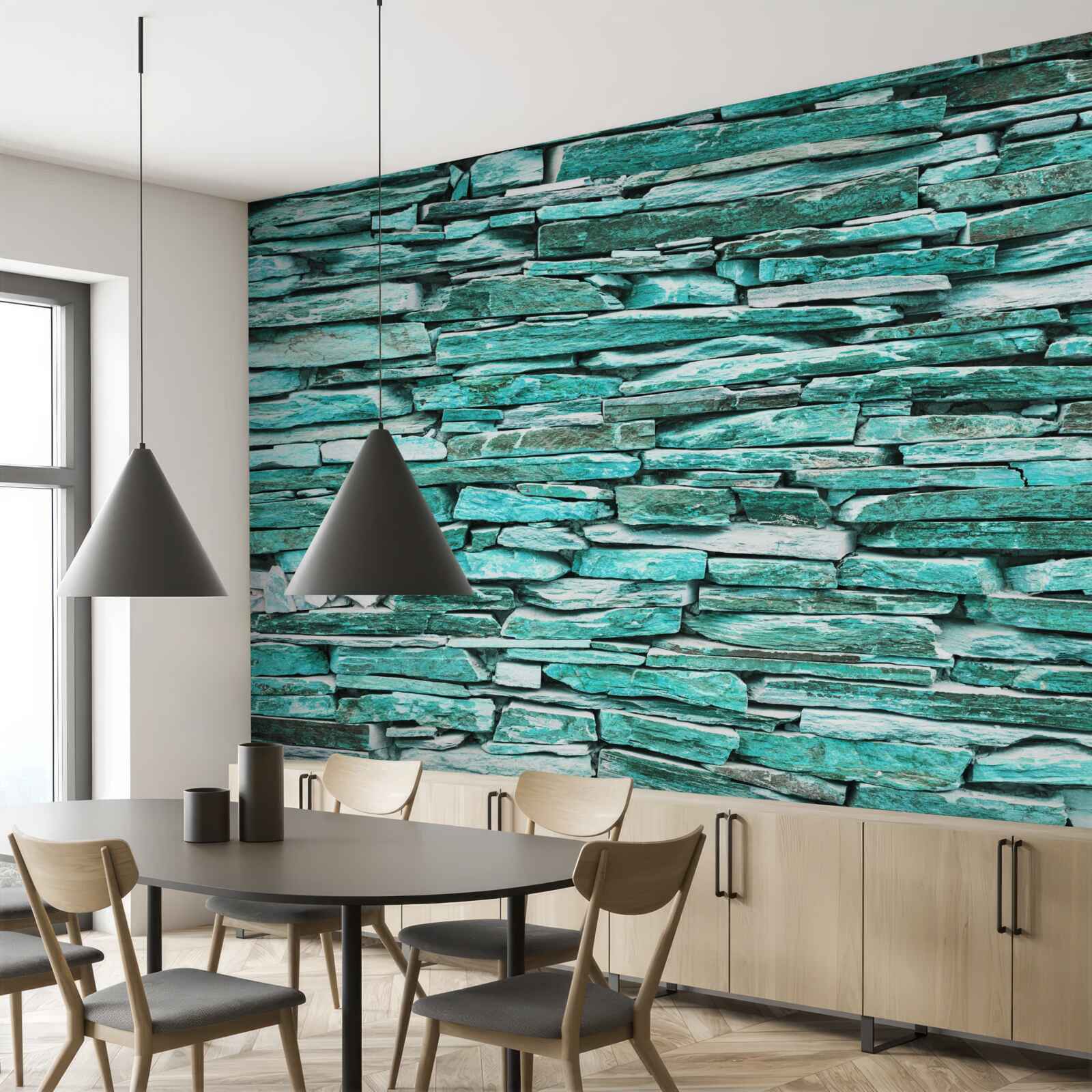 Fototapeta tyrkysová kamenná bariéra