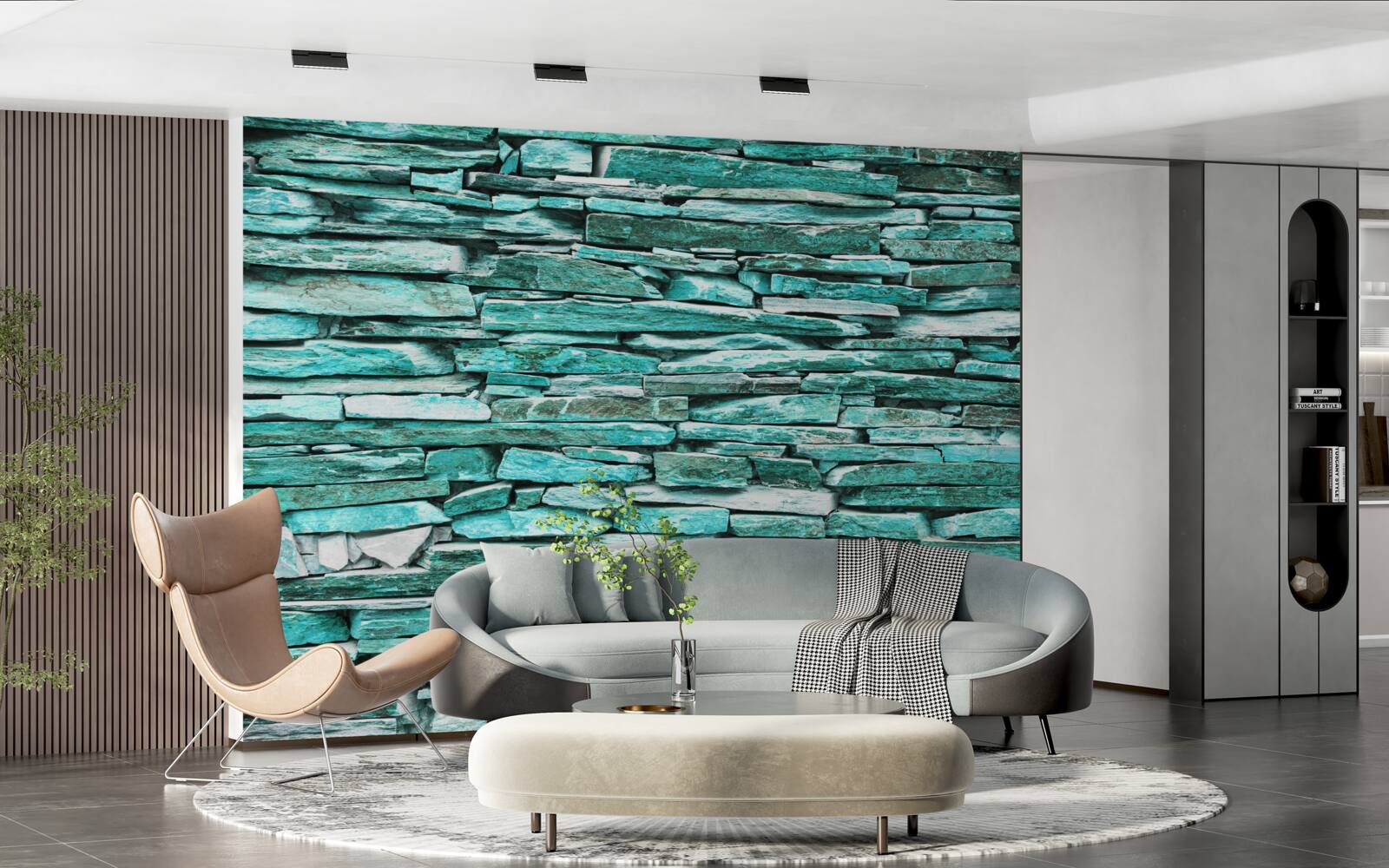 Fototapeta tyrkysová kamenná bariéra