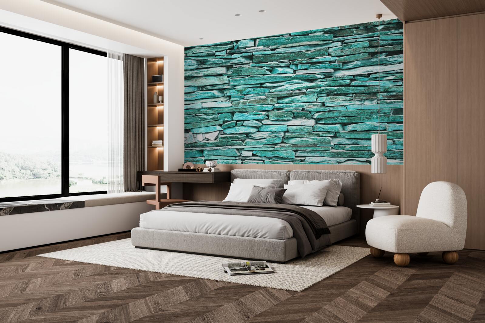 Fototapeta tyrkysová kamenná bariéra