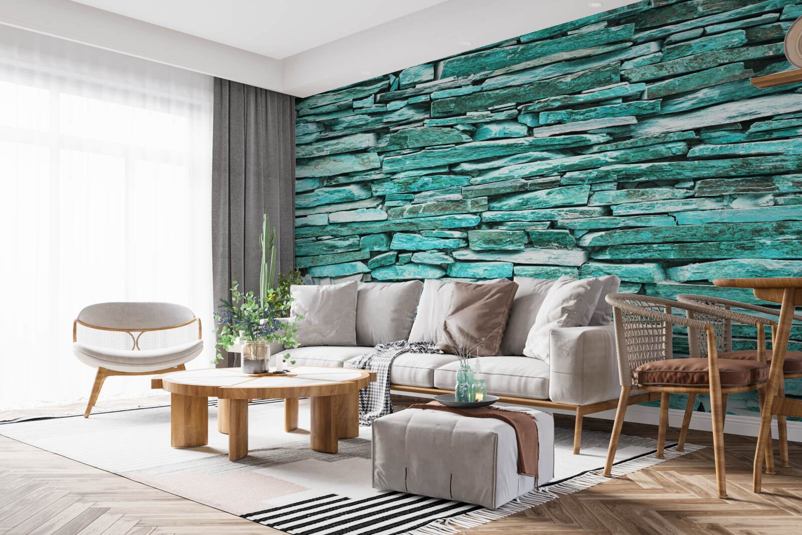 Fototapeta tyrkysová kamenná bariéra