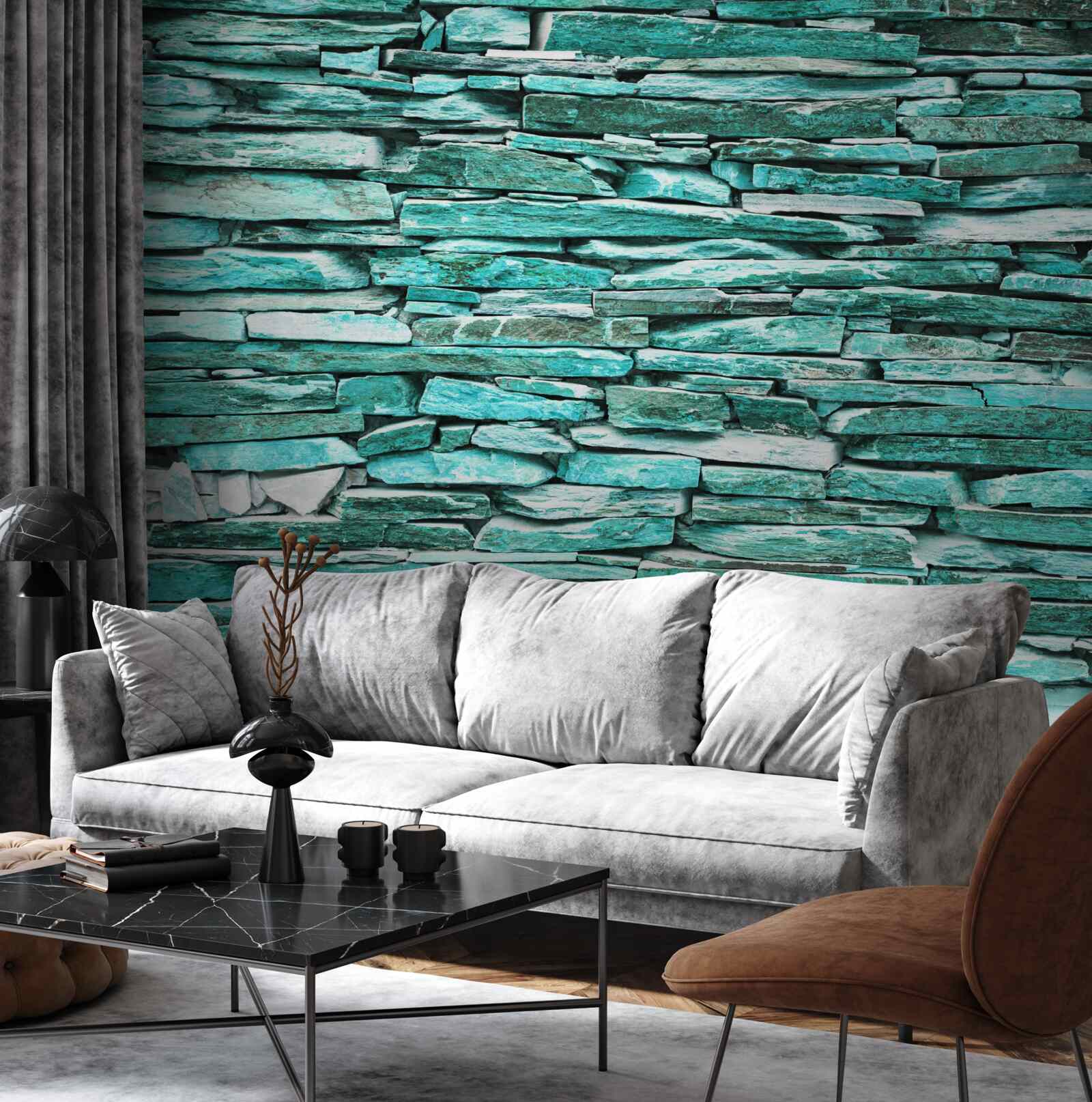 Fototapeta tyrkysová kamenná bariéra