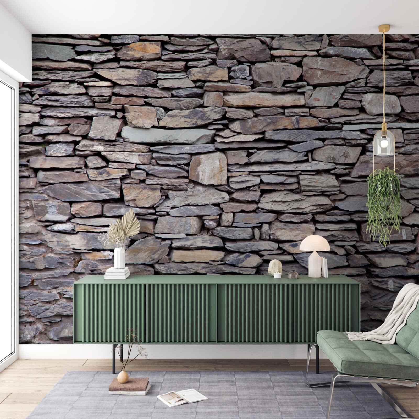 Fototapeta sivá kamenná stena