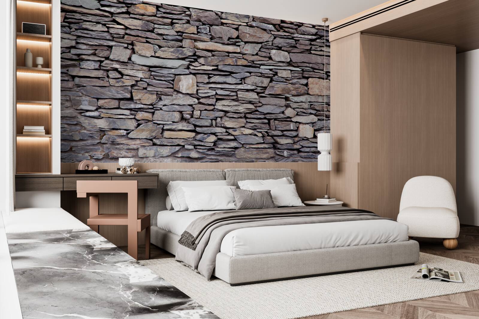 Fototapeta sivá kamenná stena