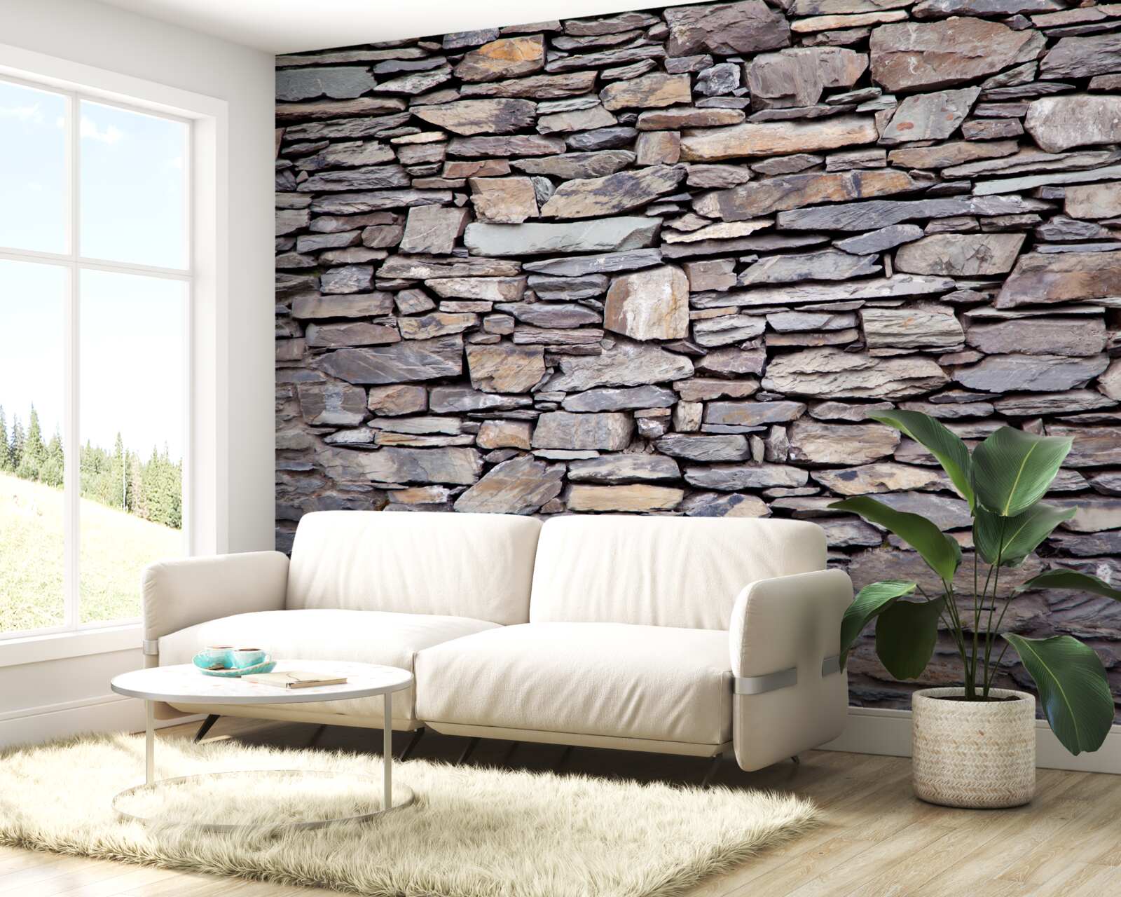 Fototapeta sivá kamenná stena