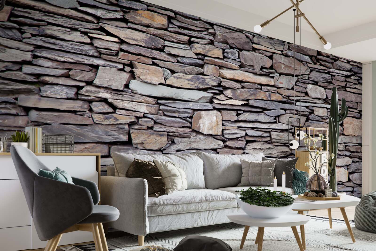 Fototapeta sivá kamenná stena