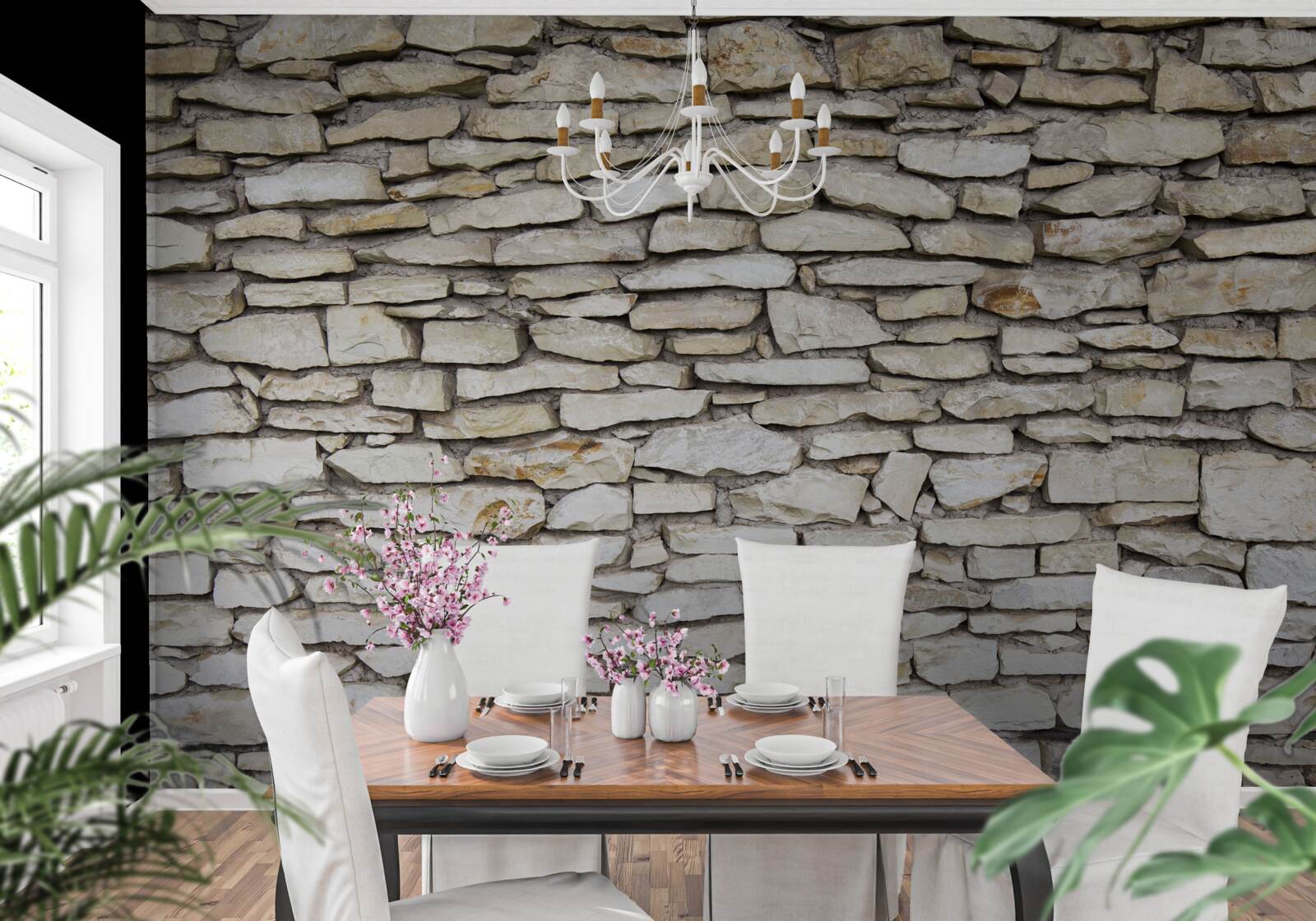 Fototapeta Stena vyrobená zo starého kameňa s textúrou