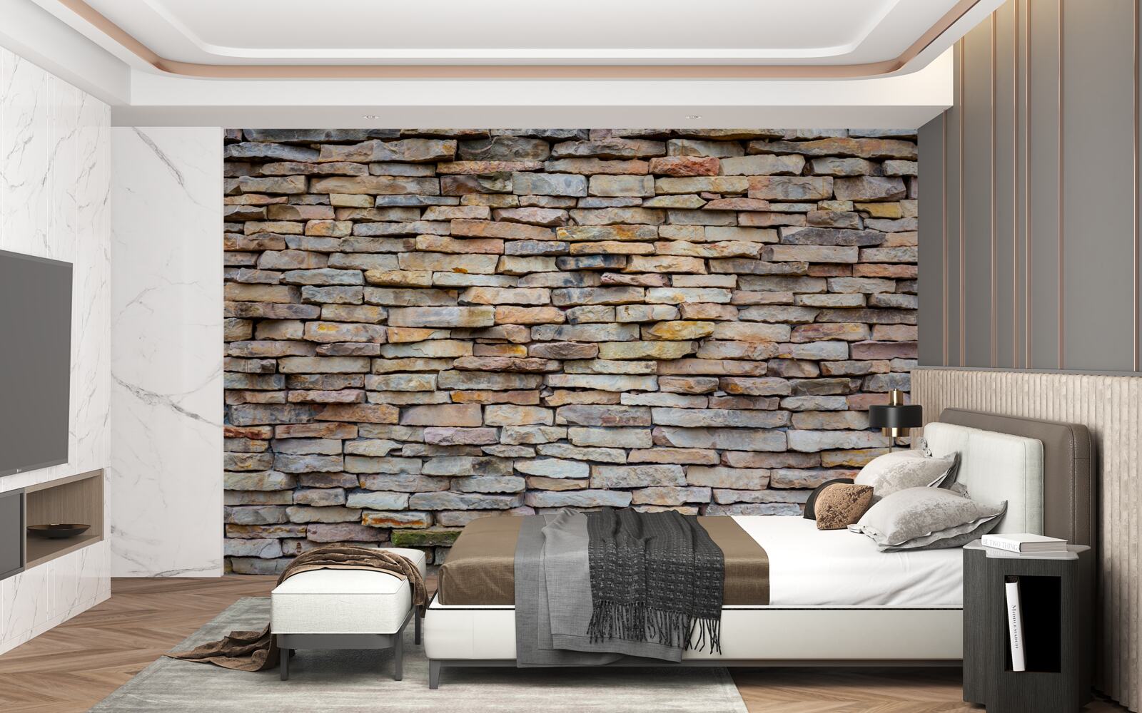 Fototapeta kamenná stenová konštrukcia