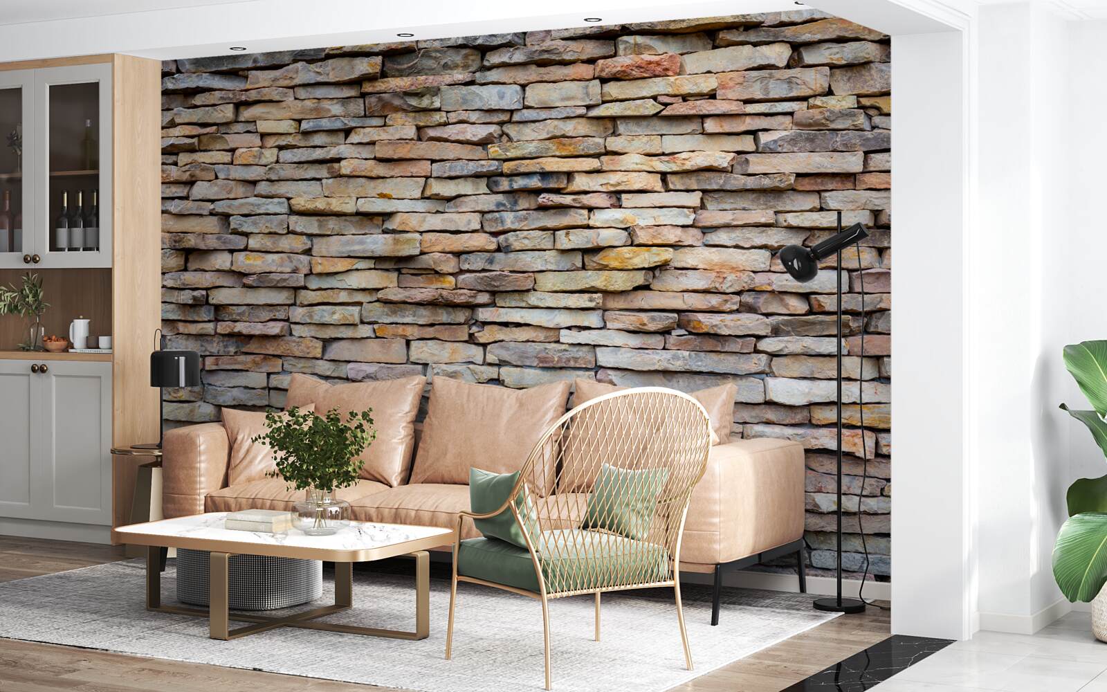 Fototapeta kamenná stenová konštrukcia