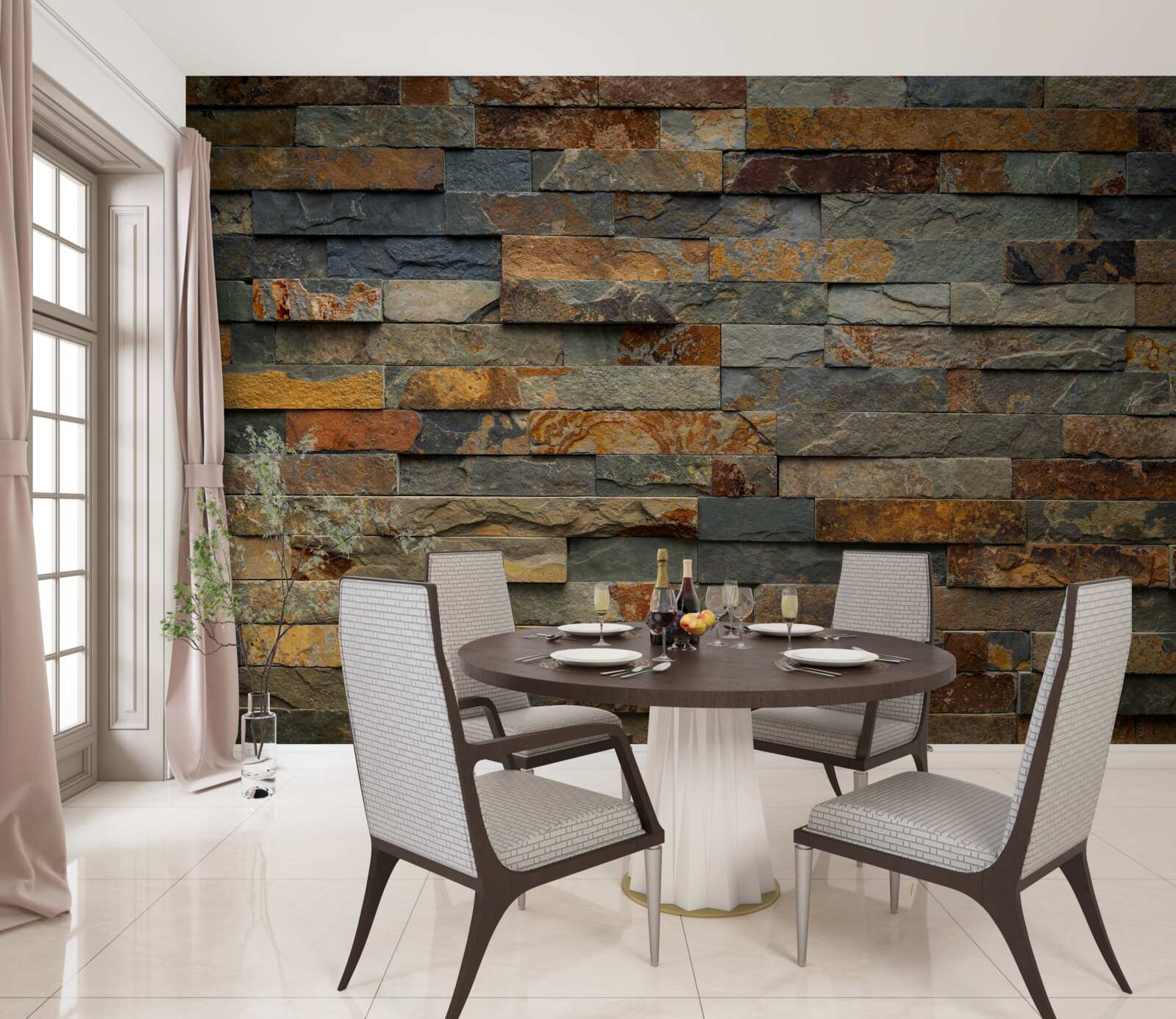 Fototapeta viacčervená stena z kameňa