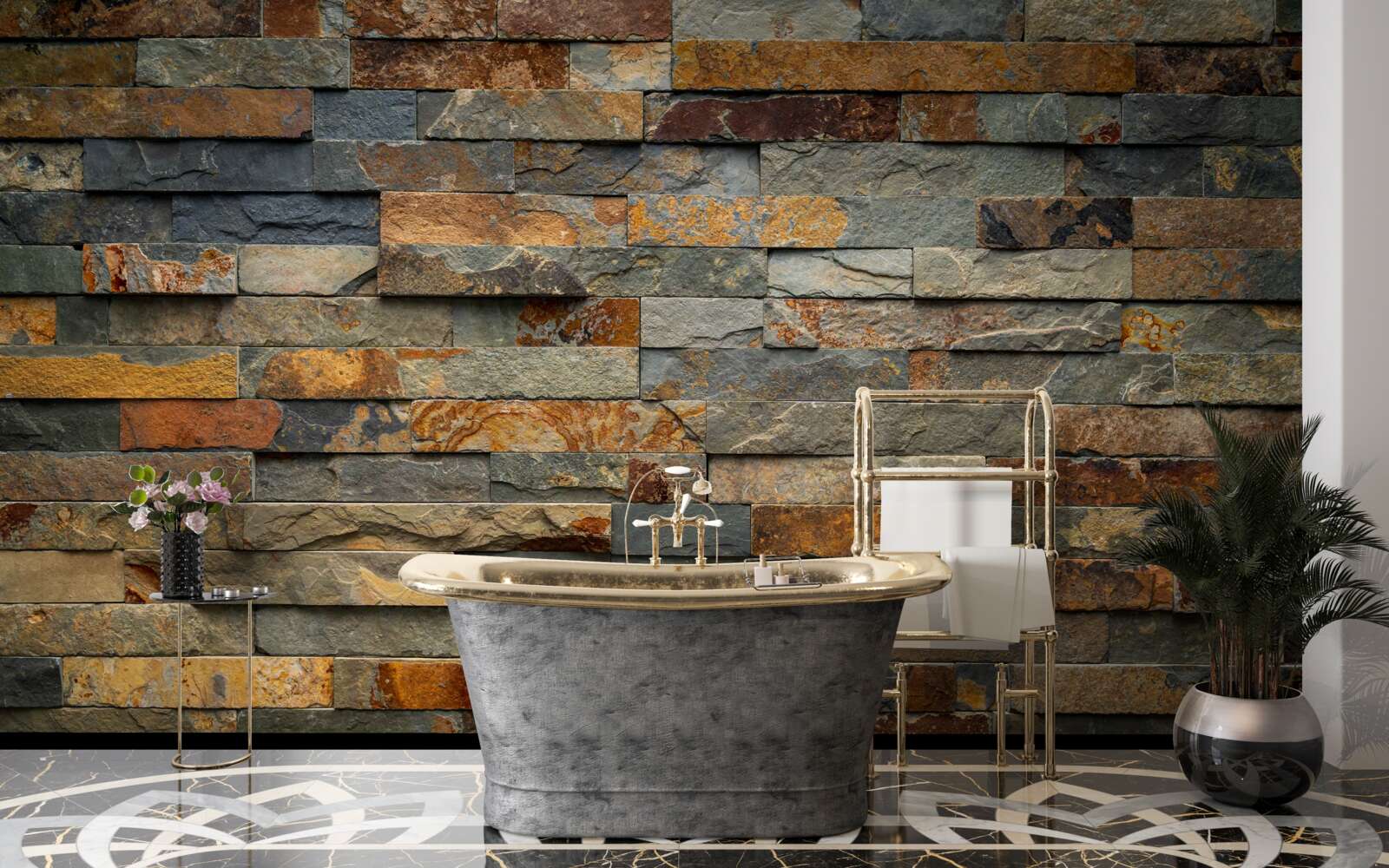 Fototapeta viacčervená stena z kameňa