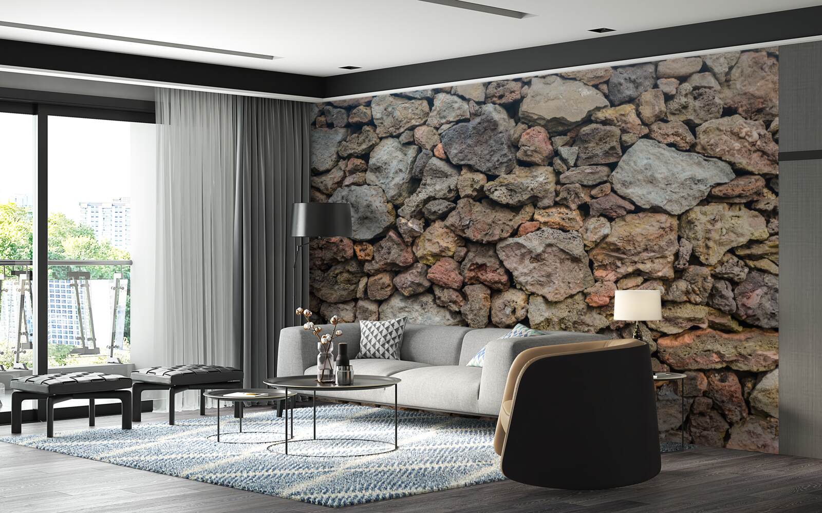 Fototapeta Stena z vulkanického kameňa