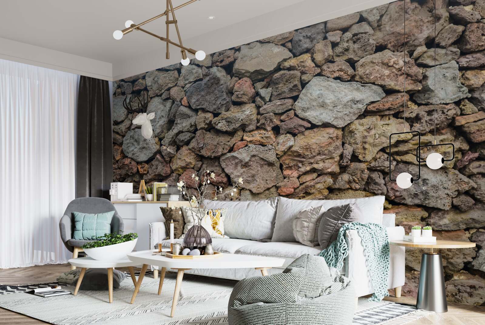 Fototapeta Stena z vulkanického kameňa