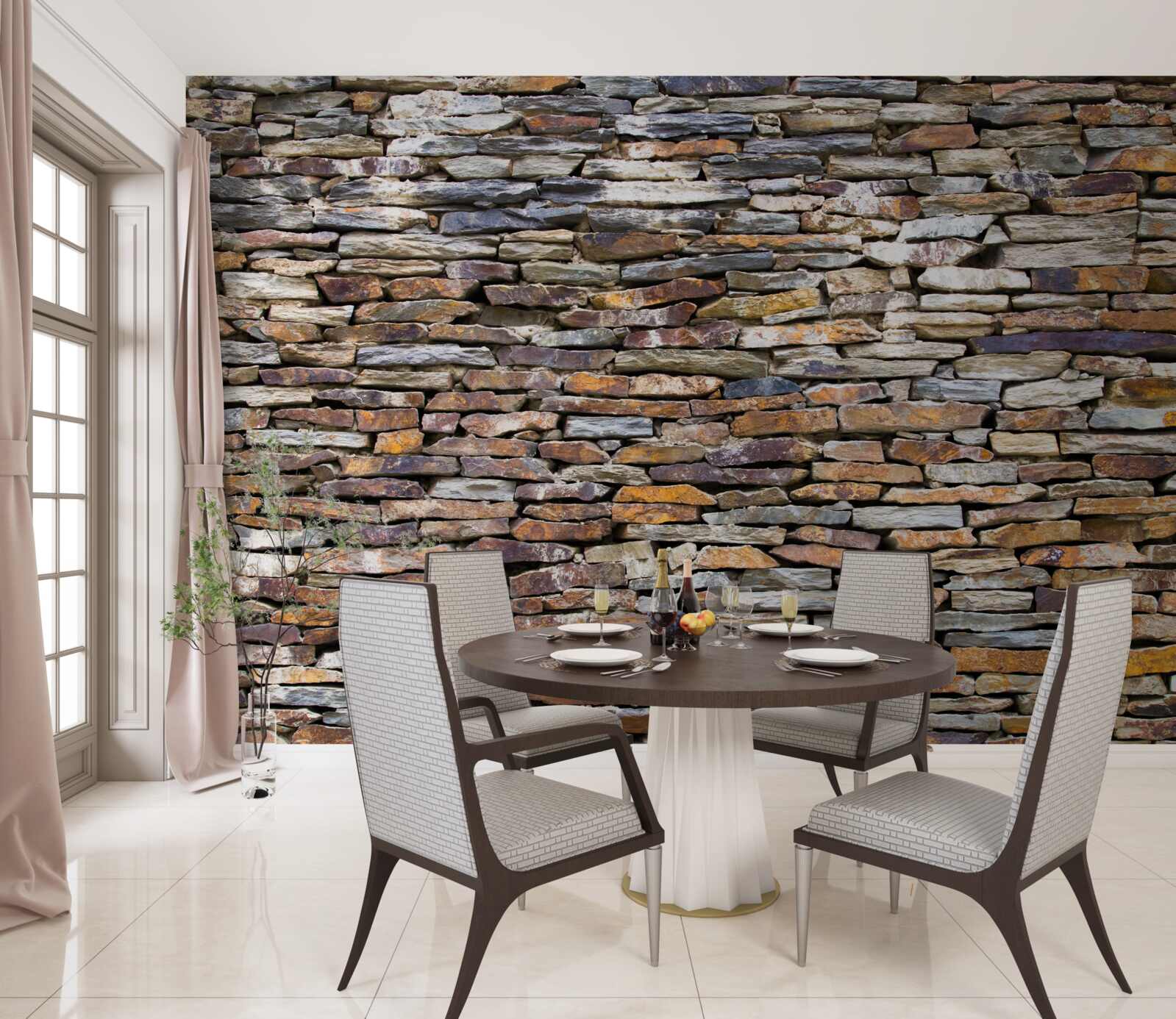 Fototapeta čierna bridlicová bariéra