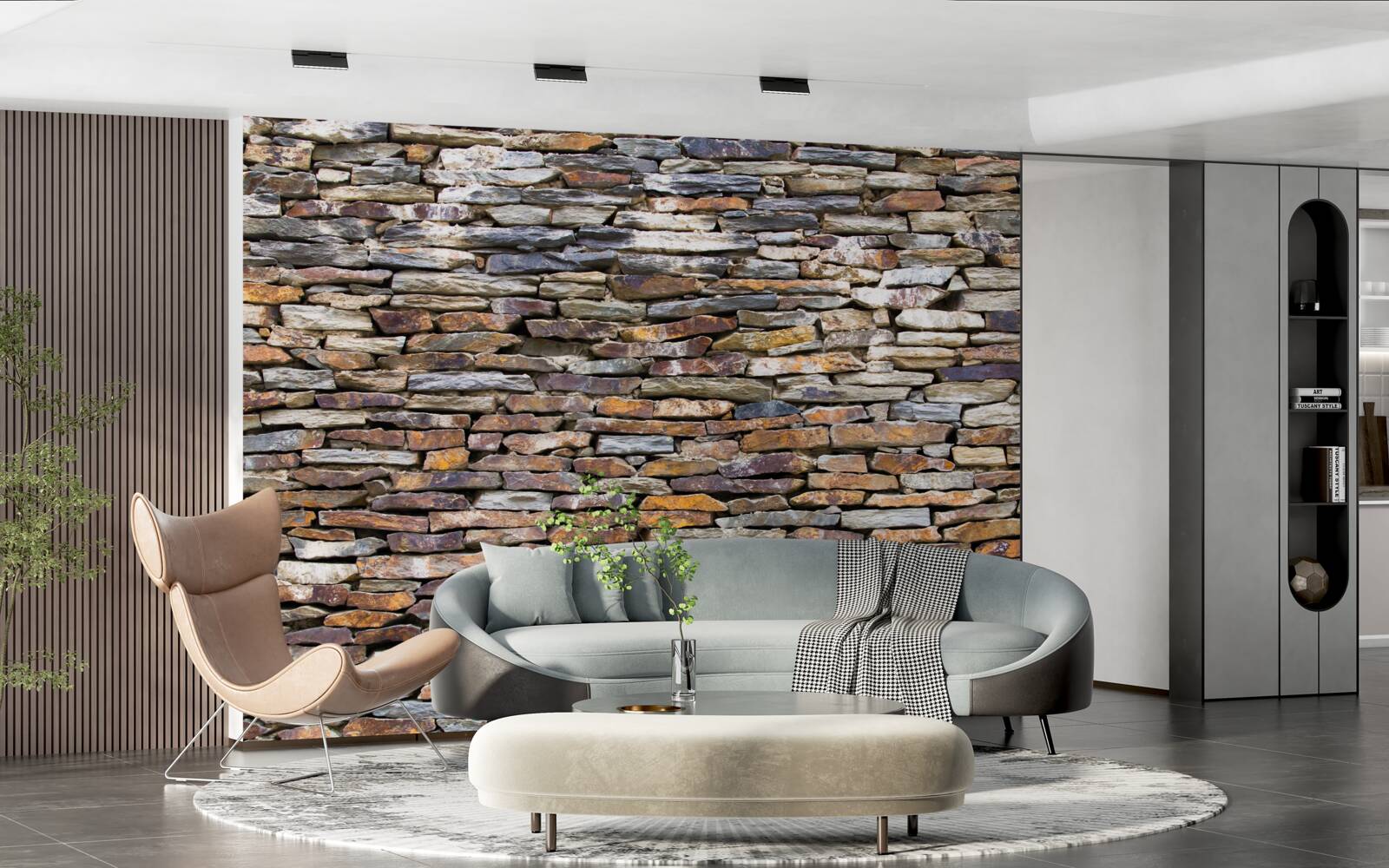 Fototapeta čierna bridlicová bariéra